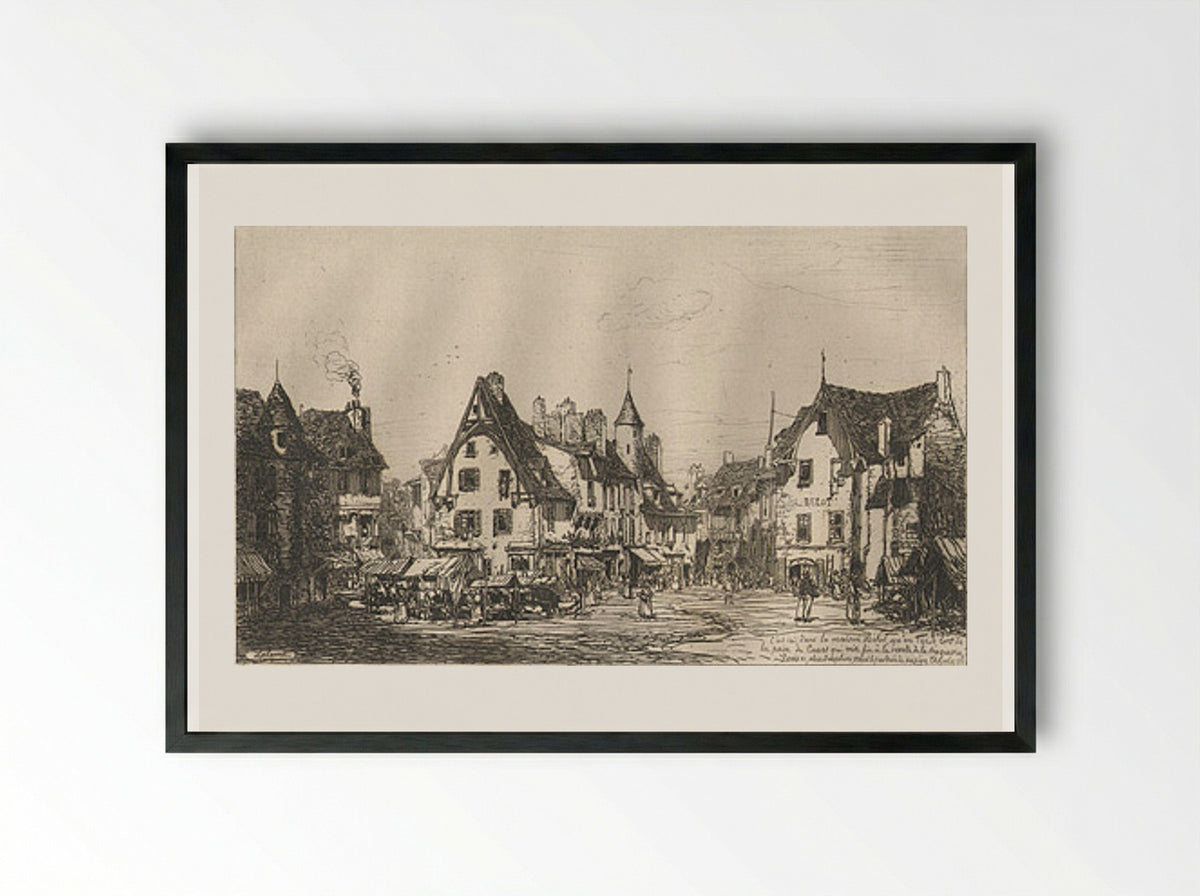 Cusset - Maxime Lalanne - Framed Print Black