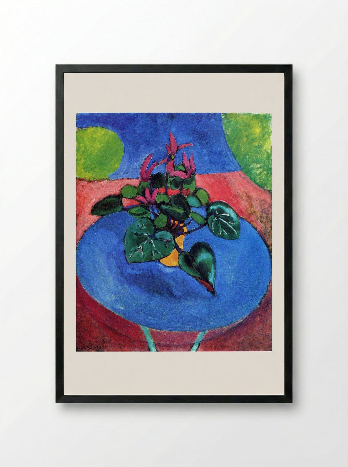 Cyclamen Pourpre - Henri Matisse - Framed Print Black