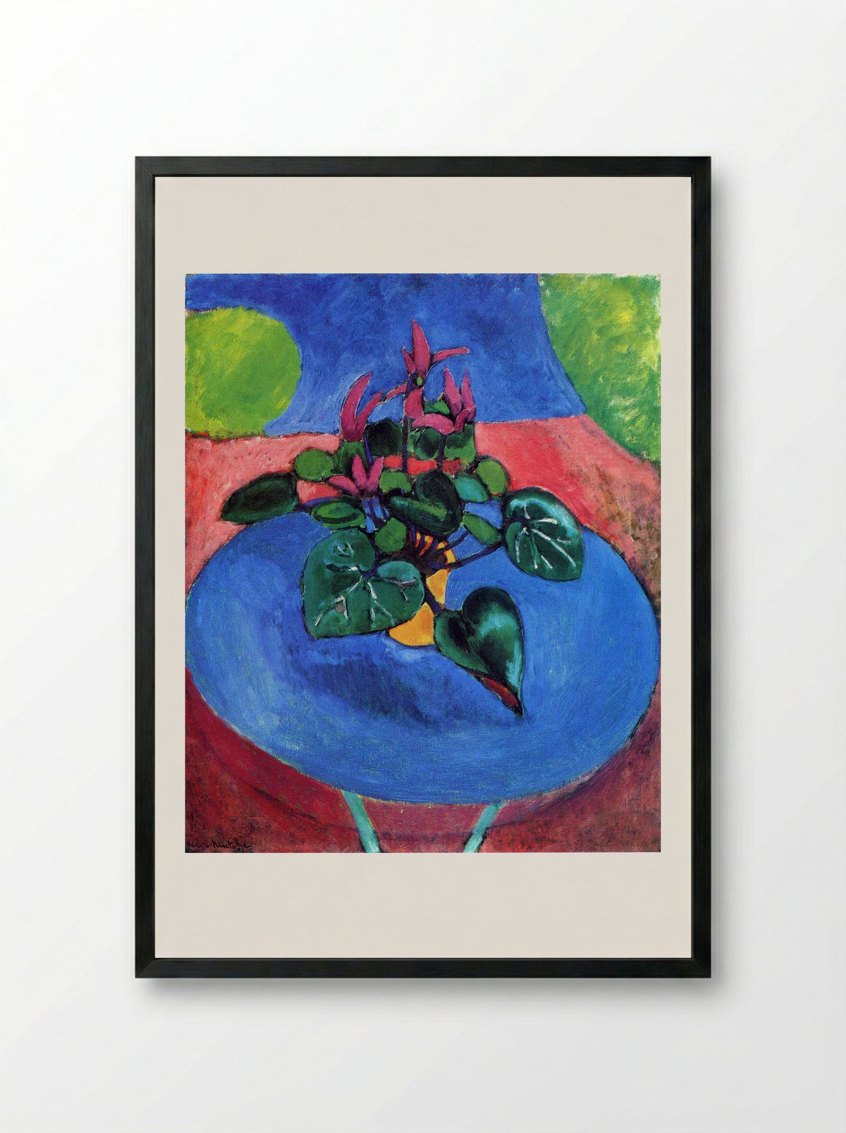 Cyclamen Pourpre - Henri Matisse - Framed Print Black