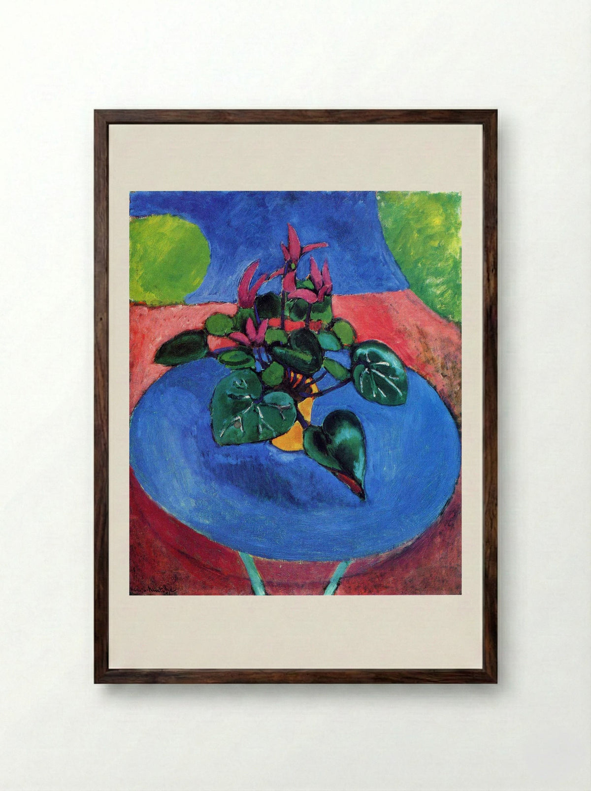 Cyclamen Pourpre - Henri Matisse - Framed Print Dark Wood