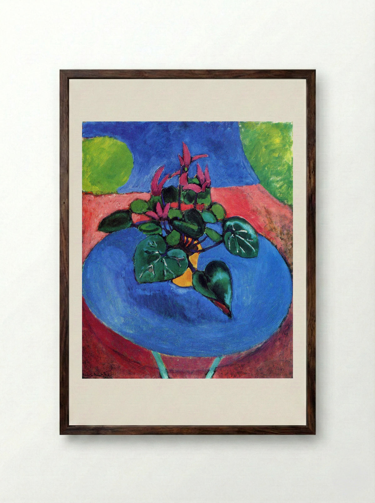 Cyclamen Pourpre - Henri Matisse - Framed Print Dark Wood