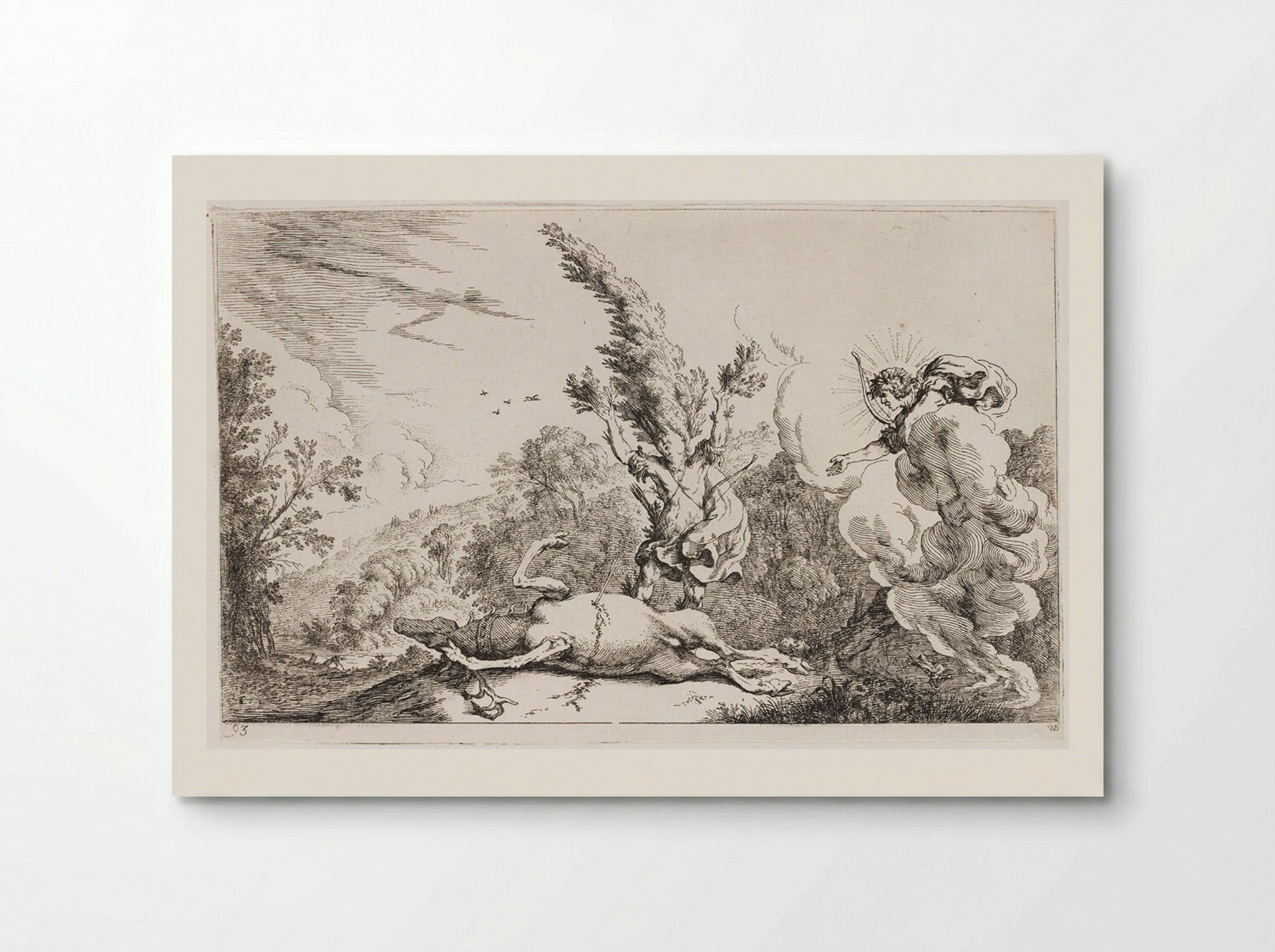 Cyparissus Is Transformed into a Cypress - Johann Wilhelm Baur - Poster
