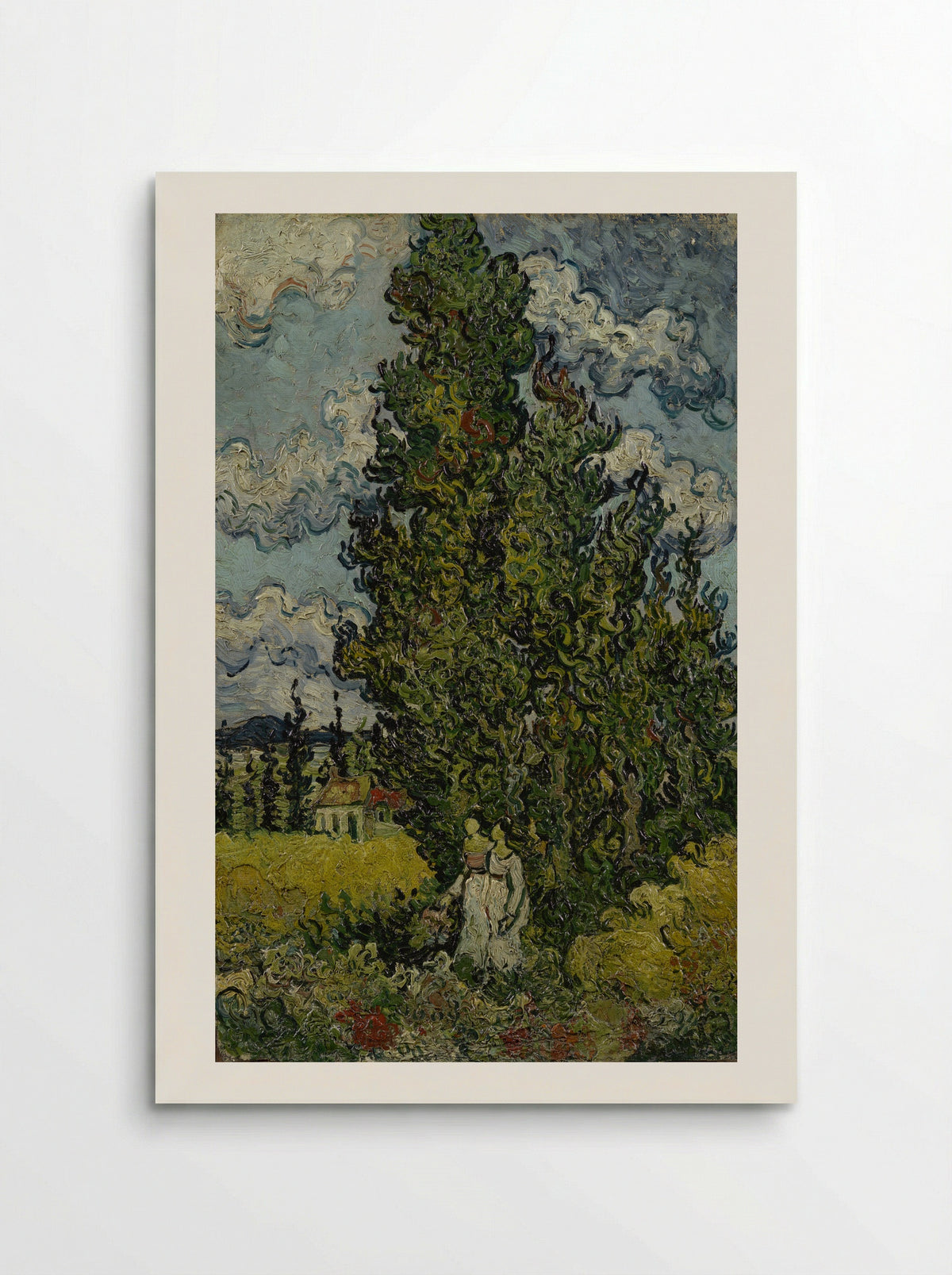 Cypresses and Two Women - Vincent van Gogh - Poster