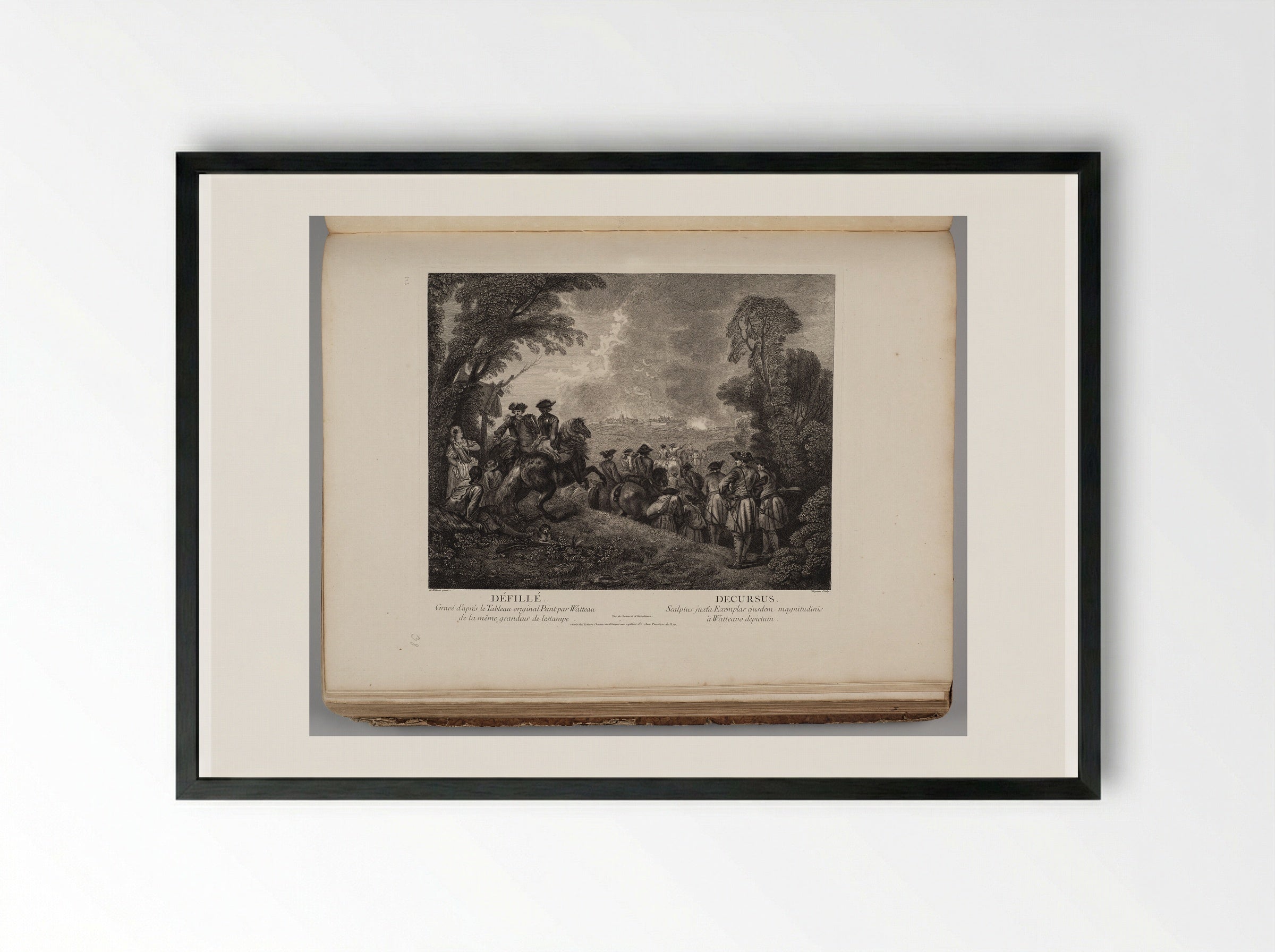 Défilé (Marching Off) - Jean Moyreau - Framed Print Black