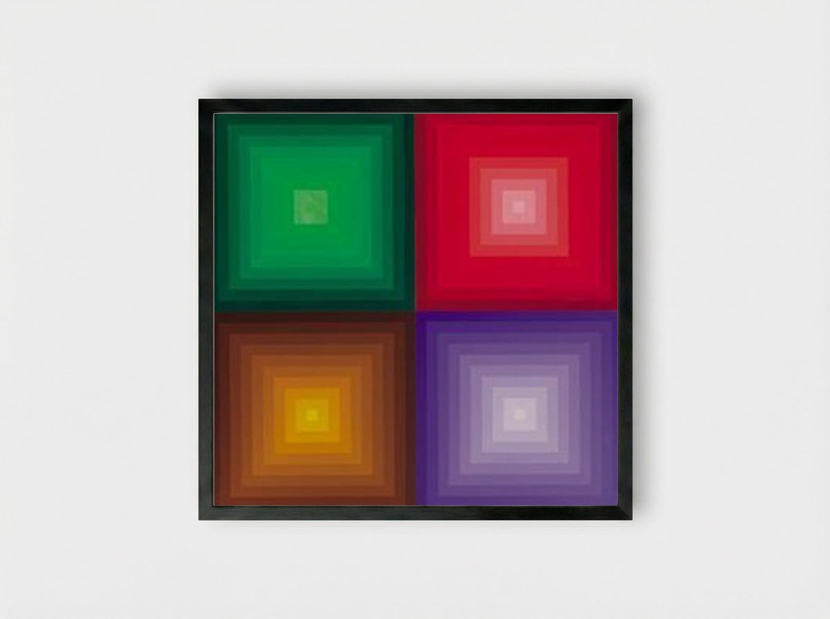 DVA-DVA - Victor Vasarely - Framed Print Black