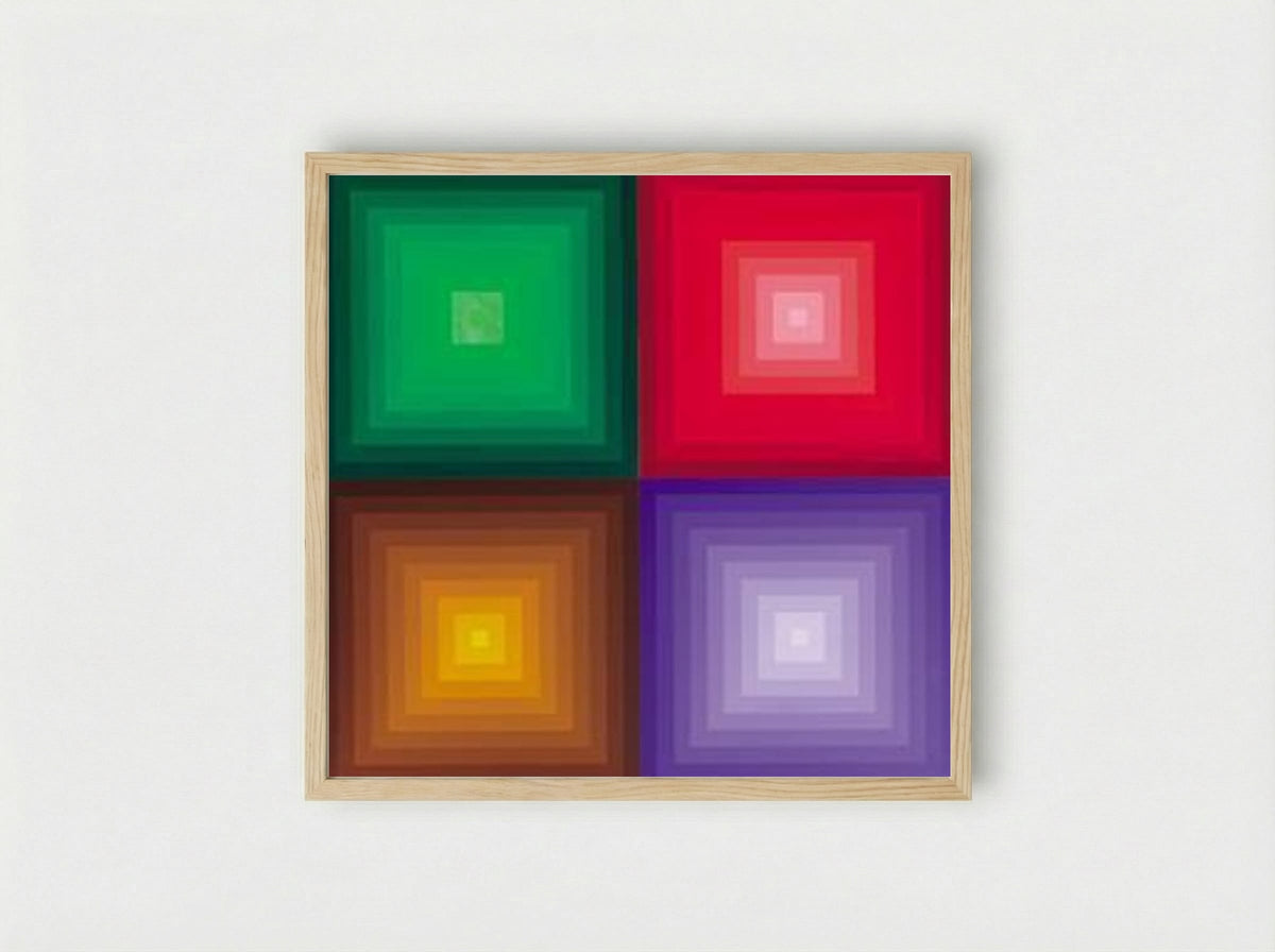 DVA-DVA - Victor Vasarely - Framed Print Wood