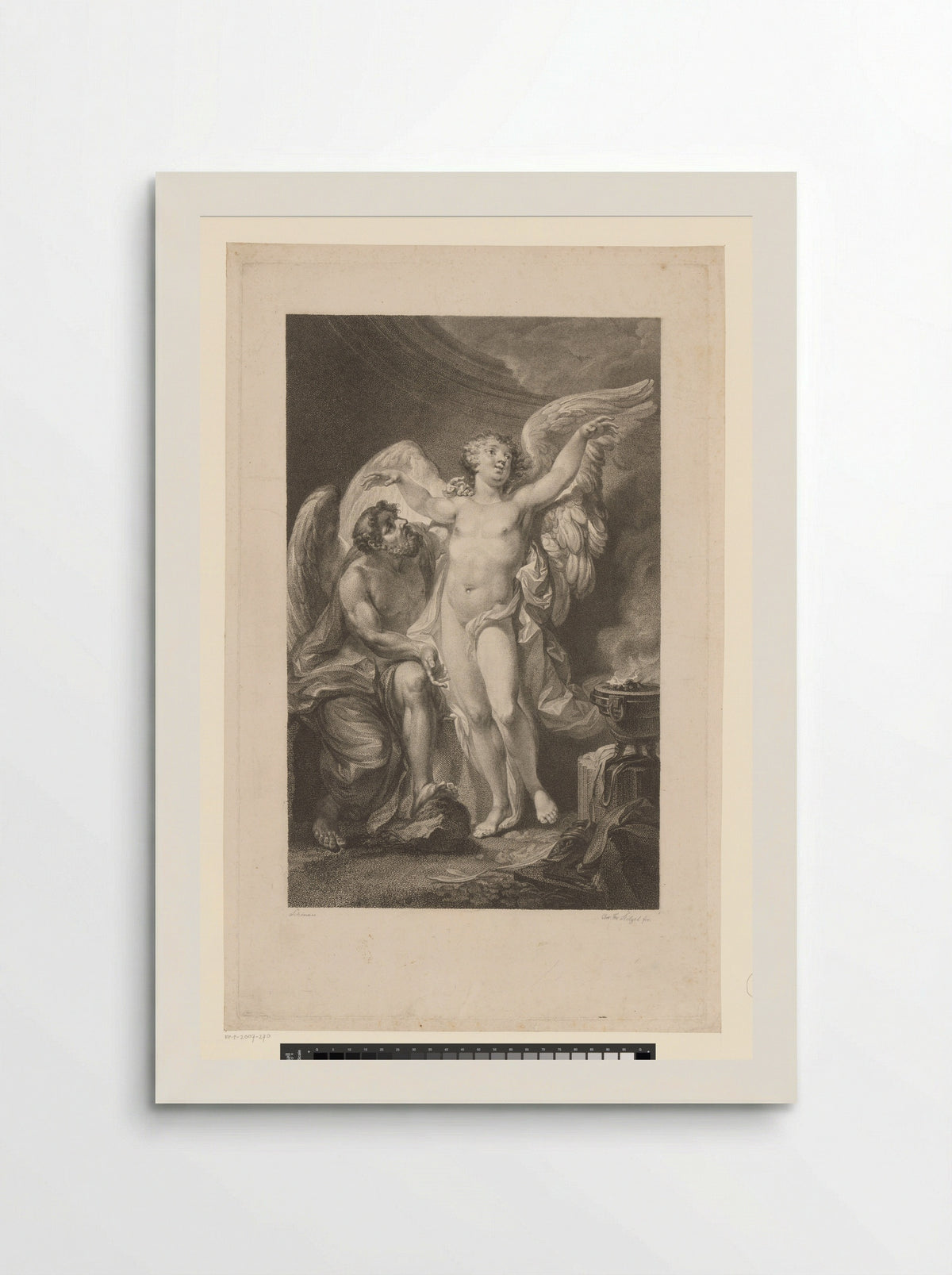 Daedalus Teaching Icarus to Fly - Christian Friedrich Stölzel - Poster