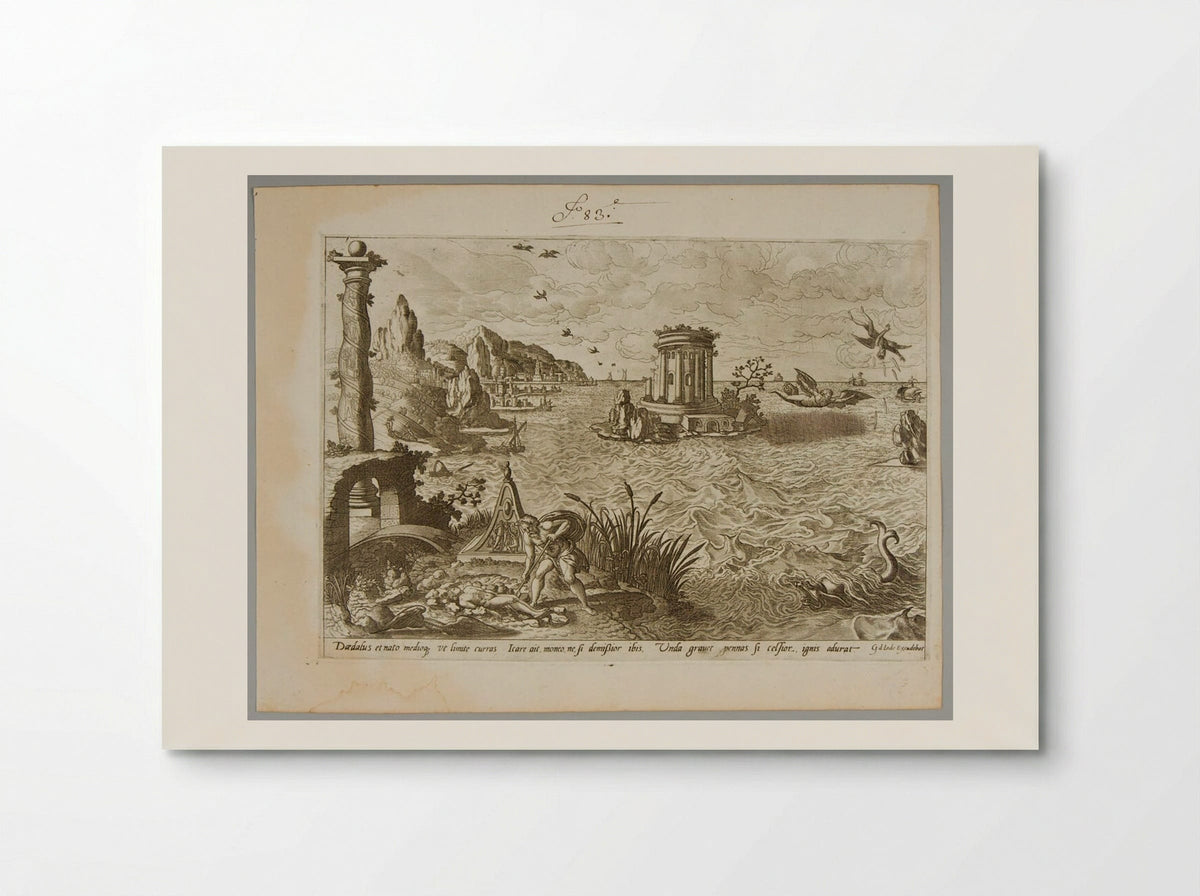 Daedalus and the Death of Icarus - Gerard de Jode - Poster