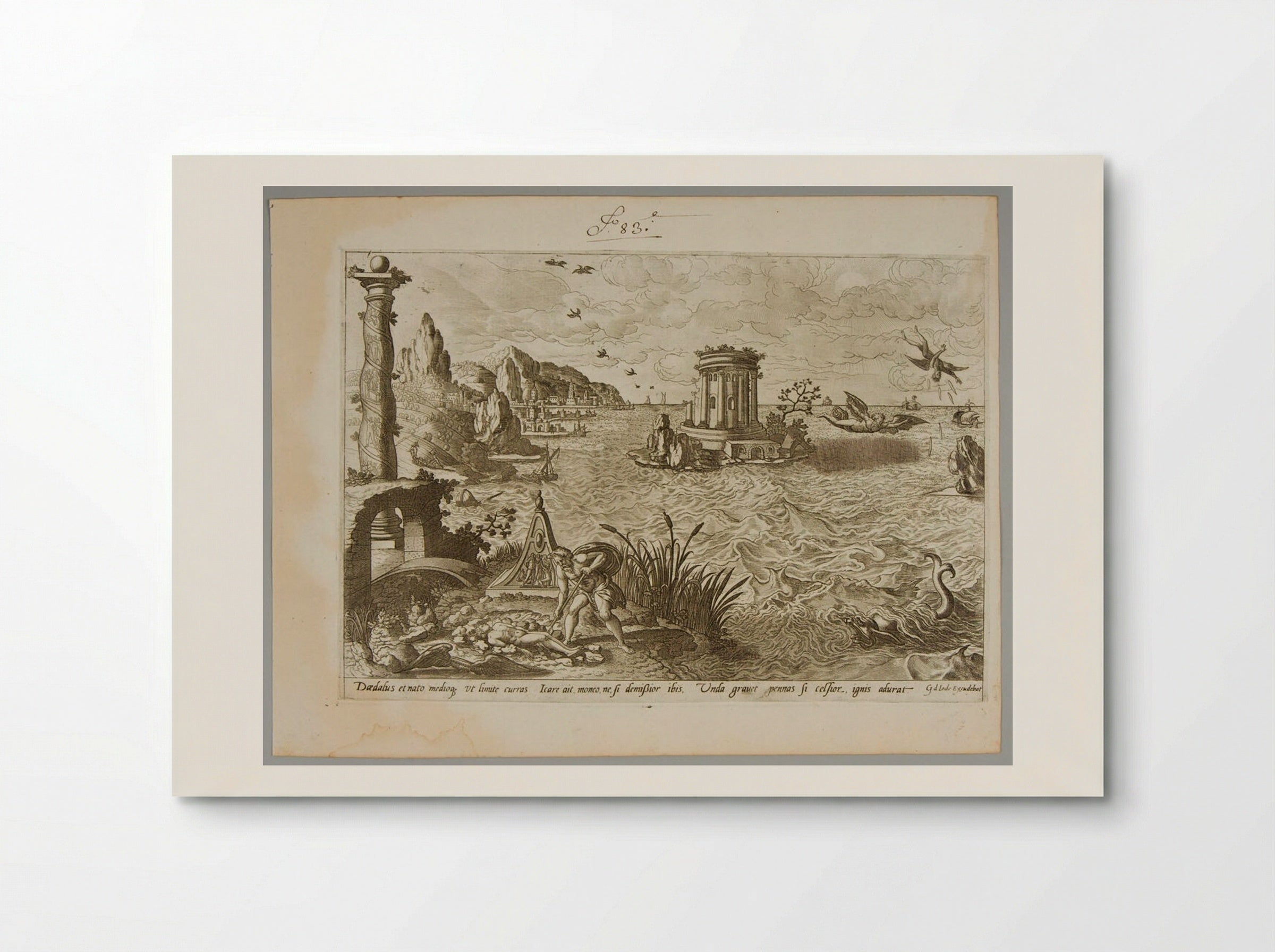 Daedalus and the Death of Icarus - Gerard de Jode - Poster