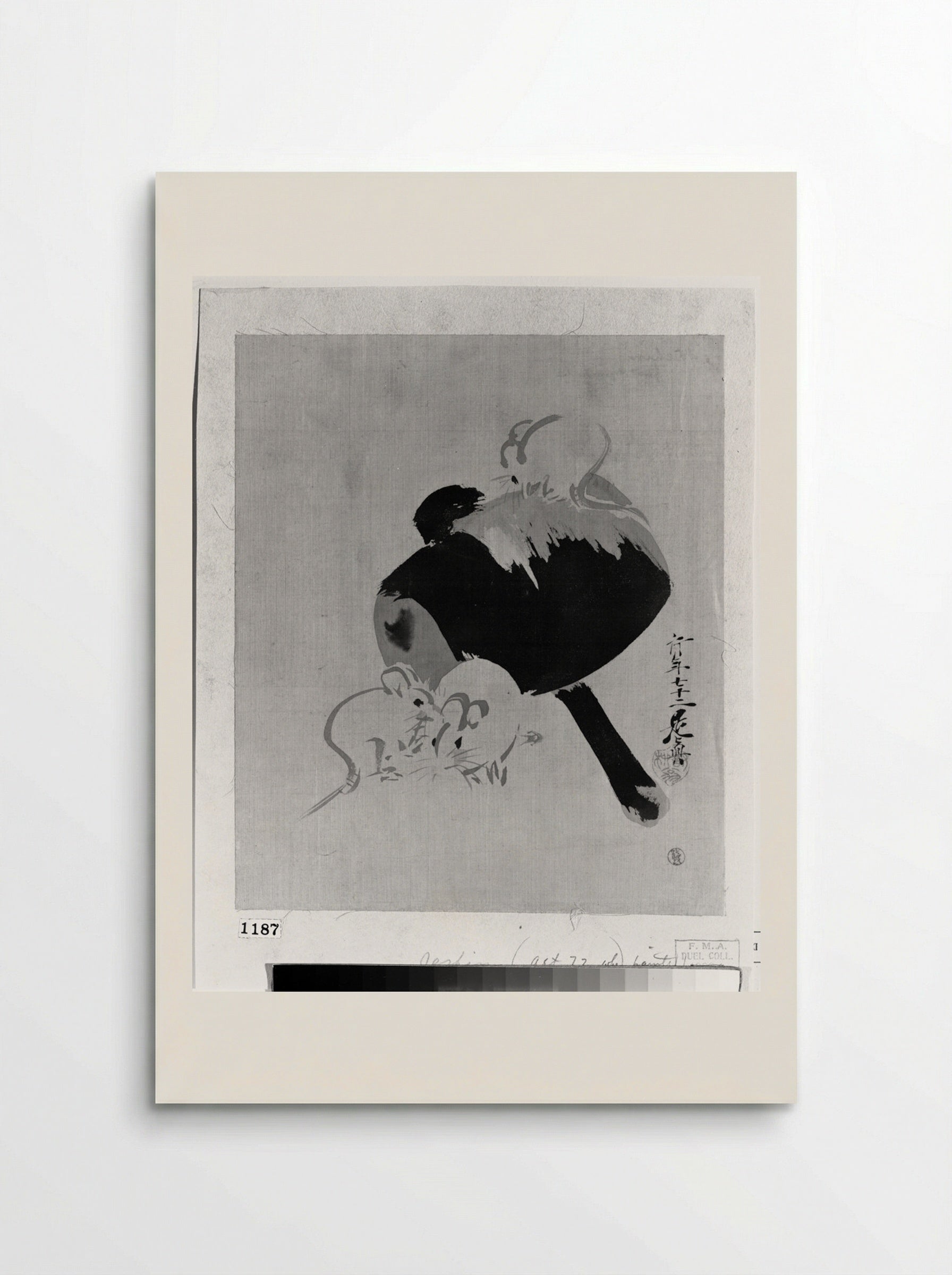 Daikoku's Hammer and Three Mice - Shibata Zeshin - Poster