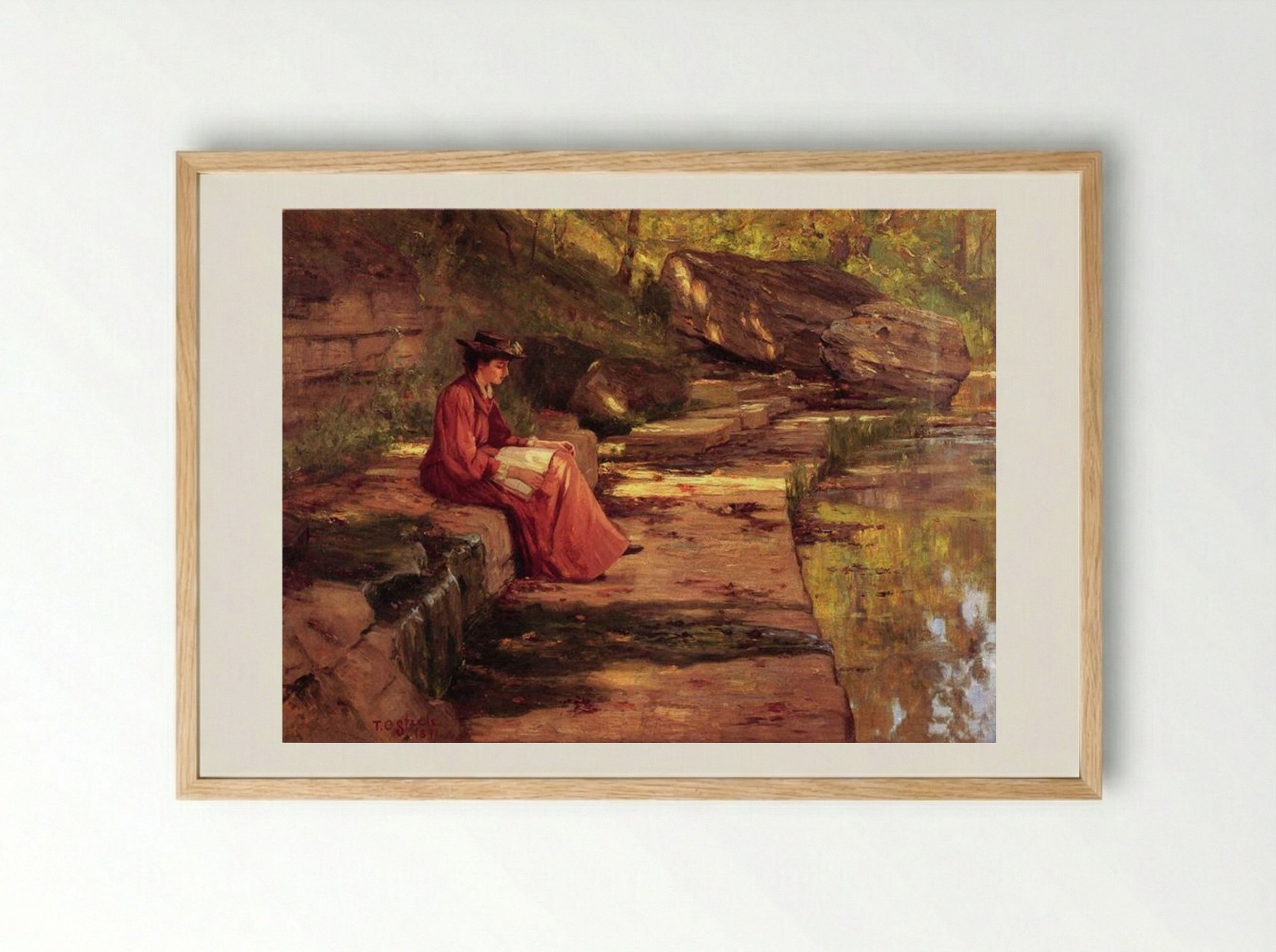 Daisy by the River - T. C. Steele - Framed Print Wood