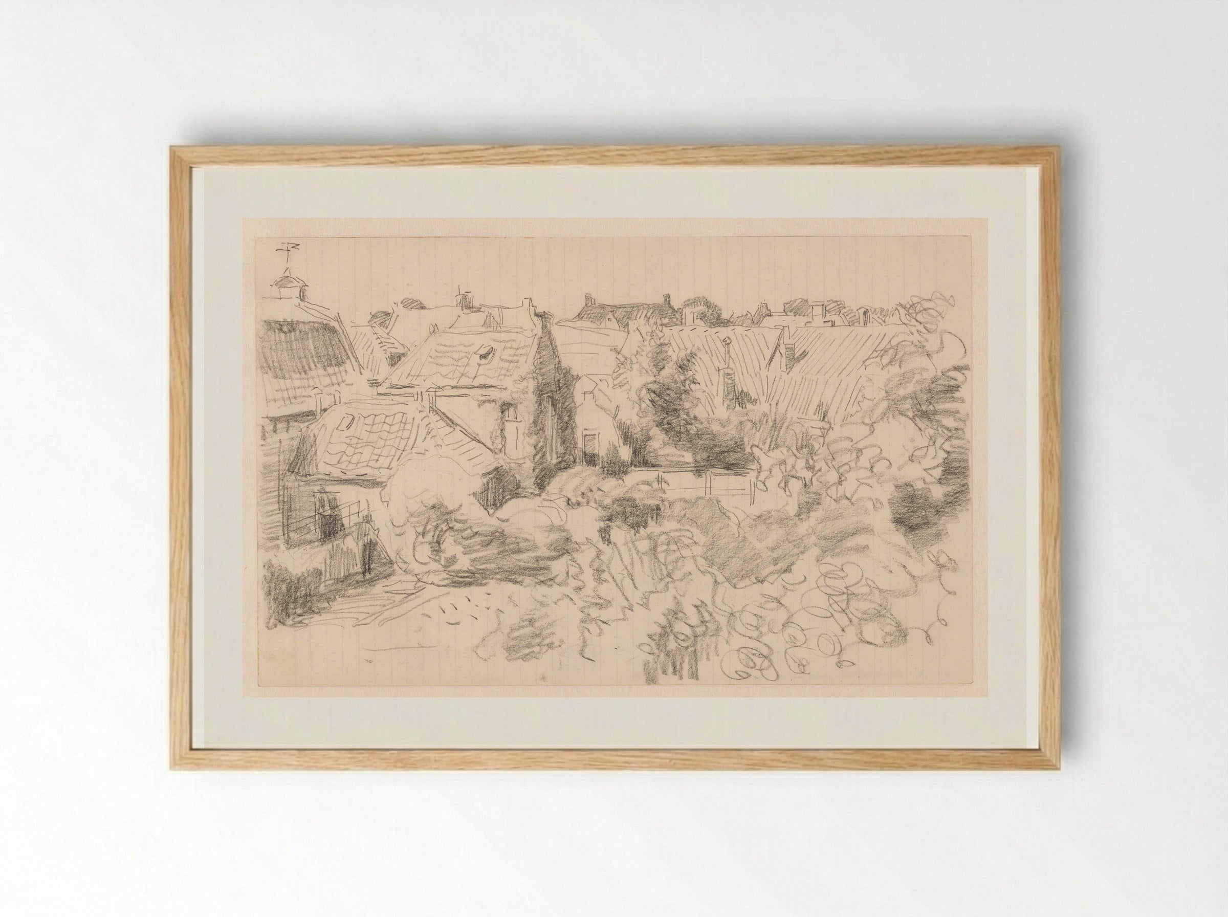 Daken en tuinen in Enkhuizen - Willem Bastiaan Tholen - Framed Print Wood