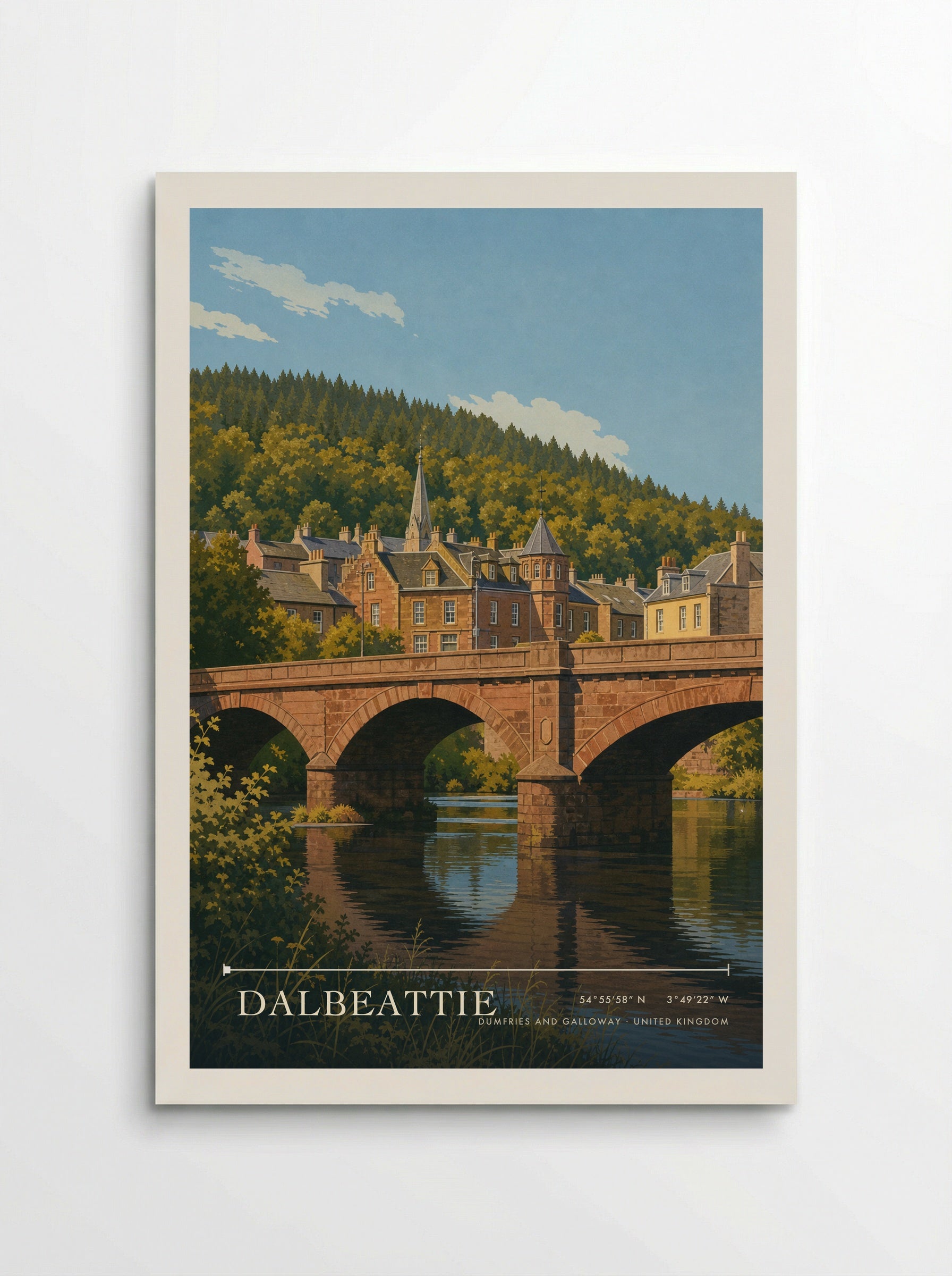 Dalbeattie Dumfries and Galloway United Kingdom Travel Poster - Poster