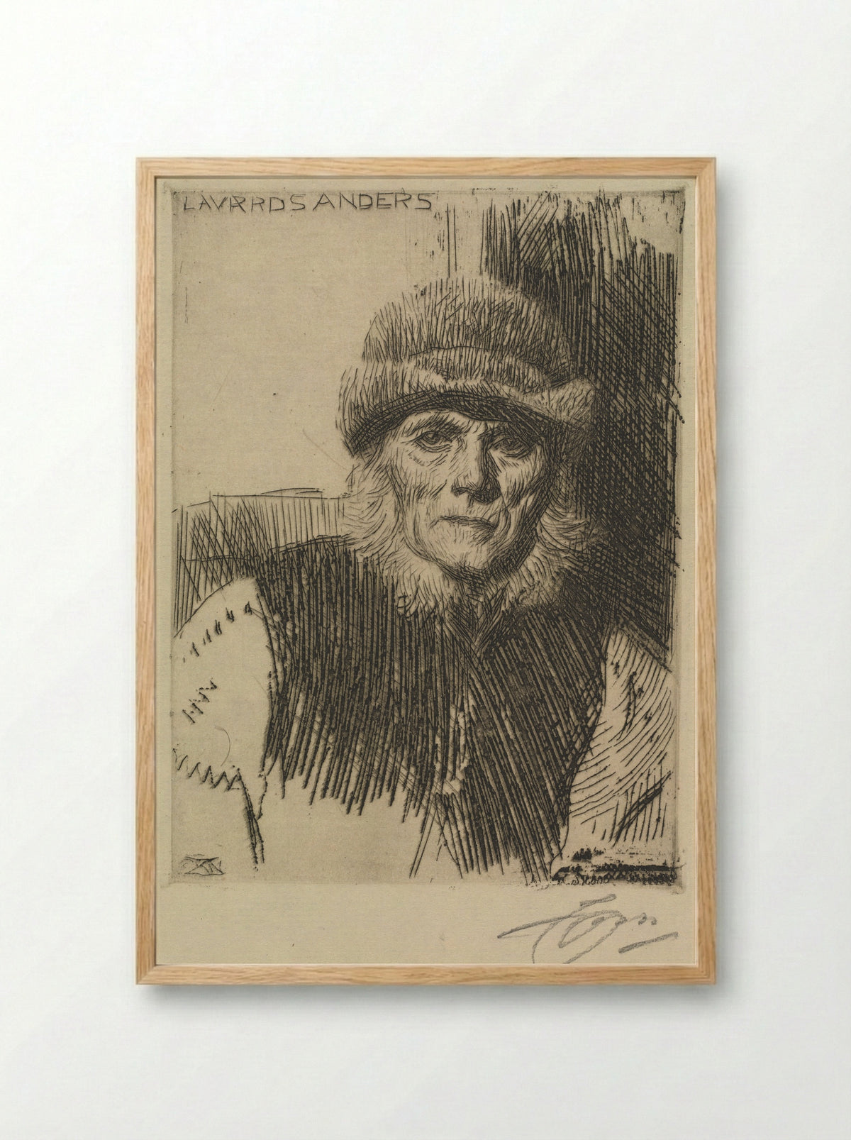 Dalecarlian Peasant - Anders Zorn - Framed Print Wood
