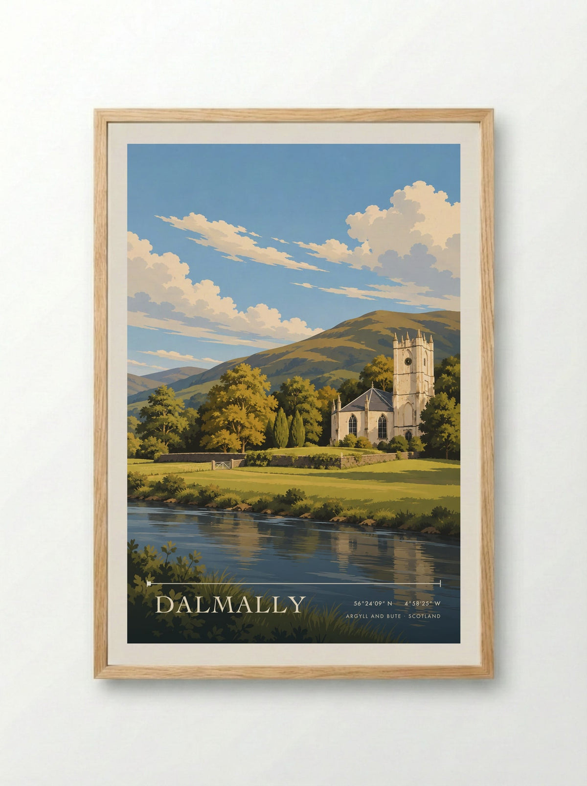Dalmally, Argyll and Bute | Travel Poster - Framed Print Wood