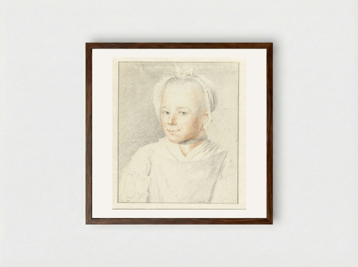 Damesbuste - Gerrit Dadelbeek - Framed Print Dark Wood