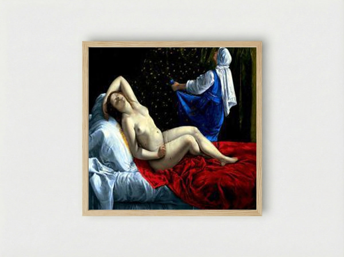 Danae - Artemisia Gentileschi - Framed Print Wood