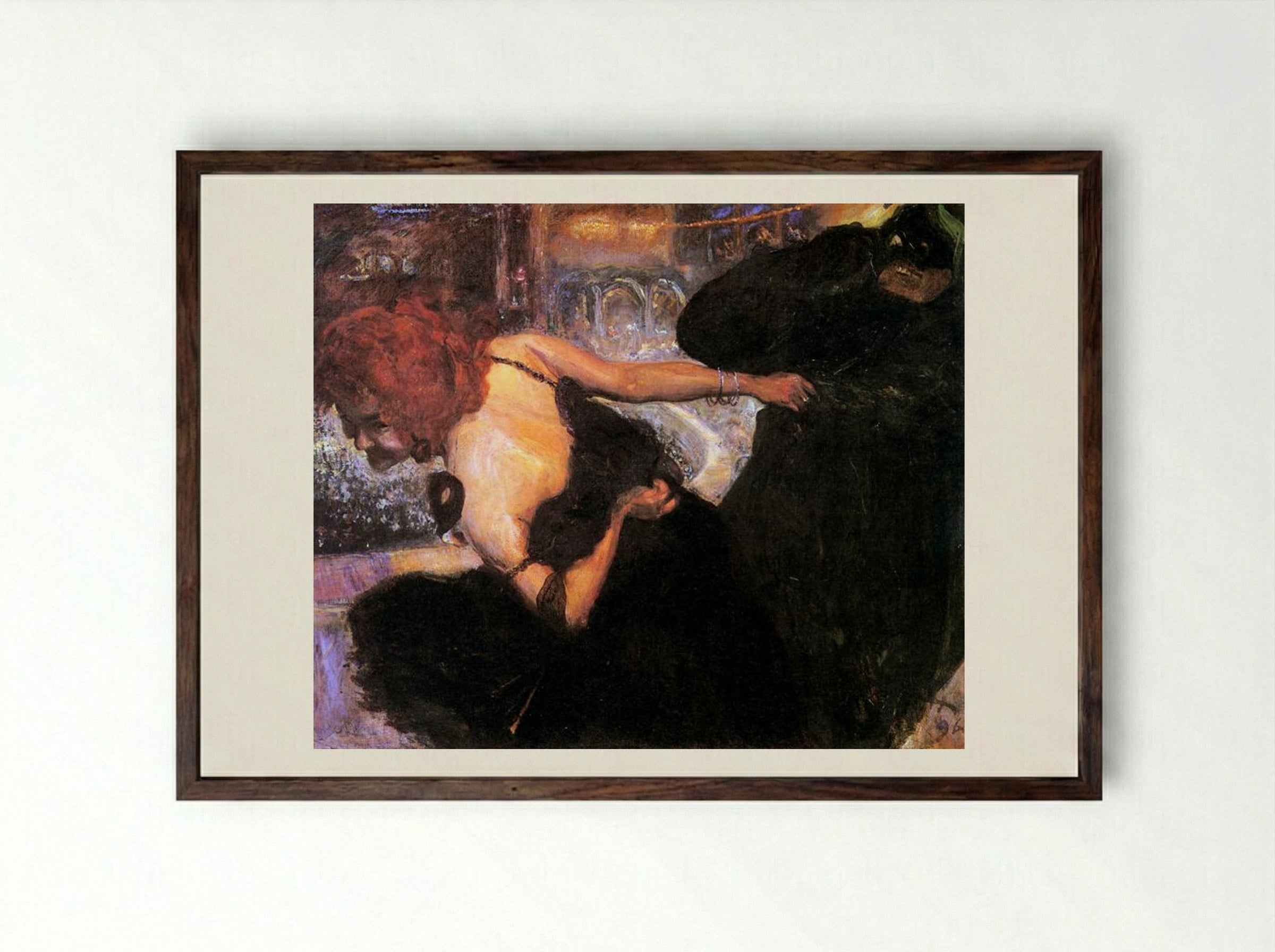 Dance of Death - Max Slevogt - Framed Print Dark Wood