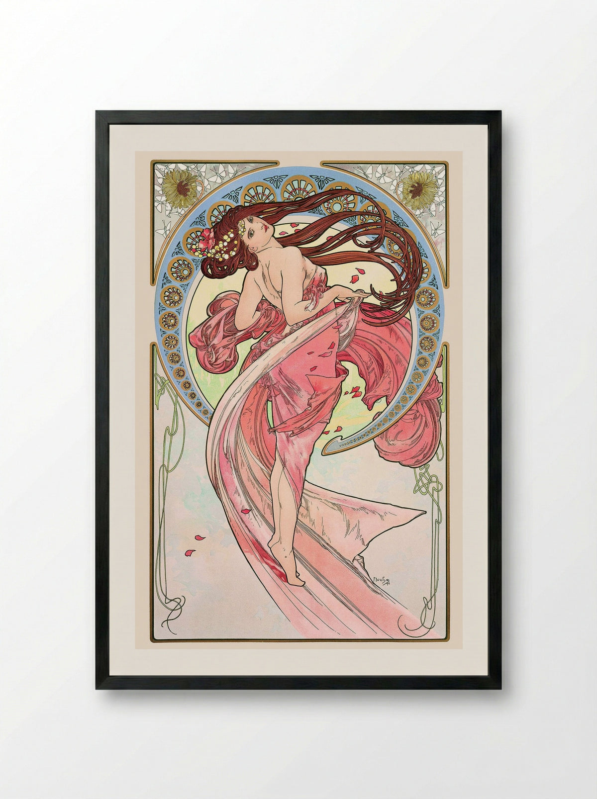 Dance - Alphonse Mucha - Framed Print Black