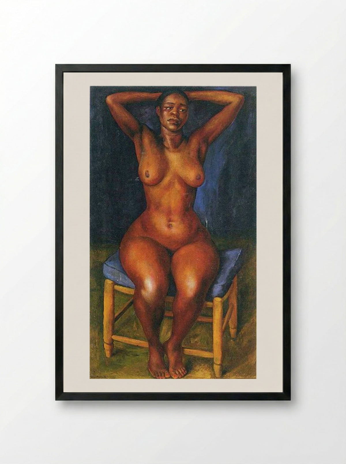 Dancer Resting - Diego Rivera - Framed Print Black