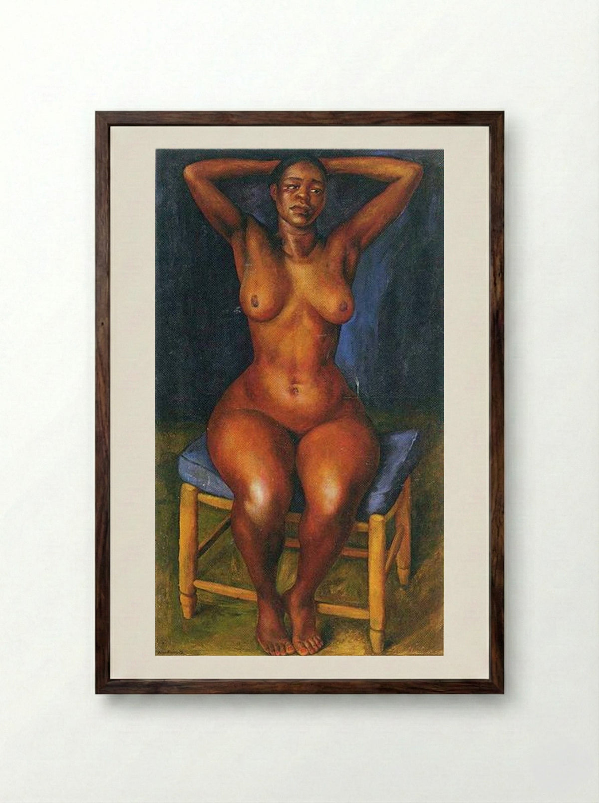 Dancer Resting - Diego Rivera - Framed Print Dark Wood