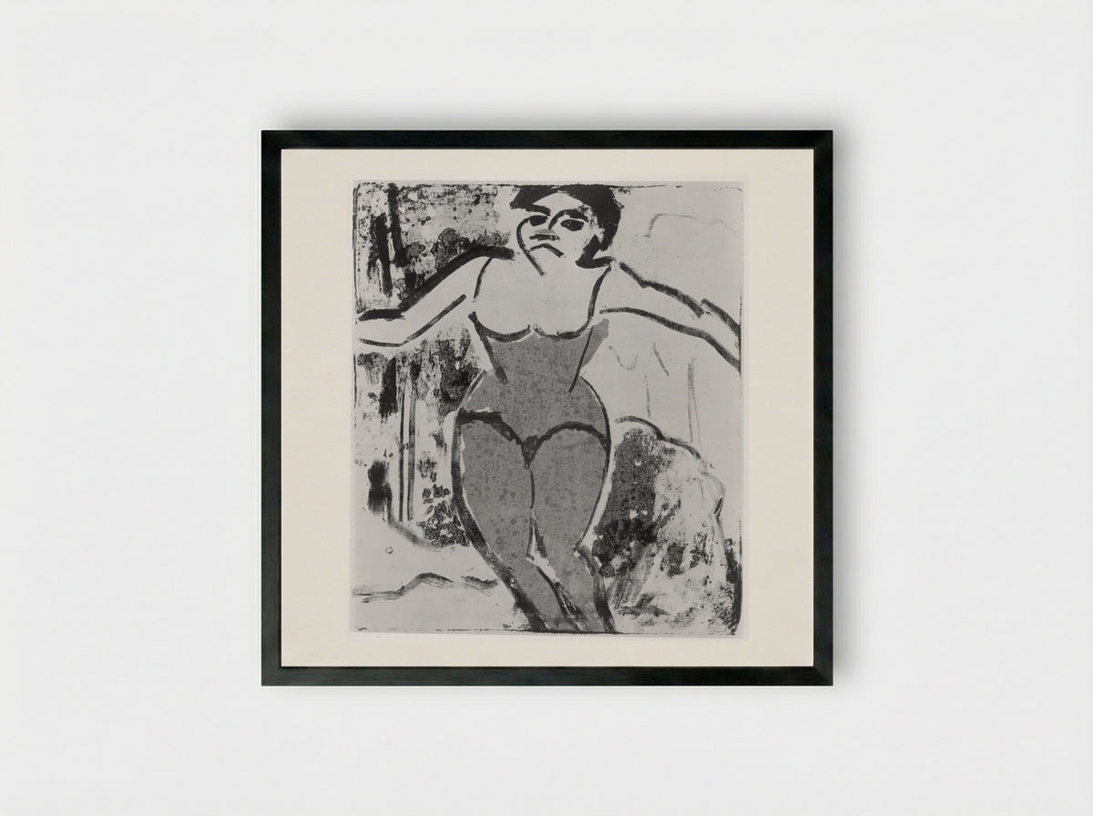 Dancer Seeking Applause - Ernst Ludwig Kirchner - Framed Print Black