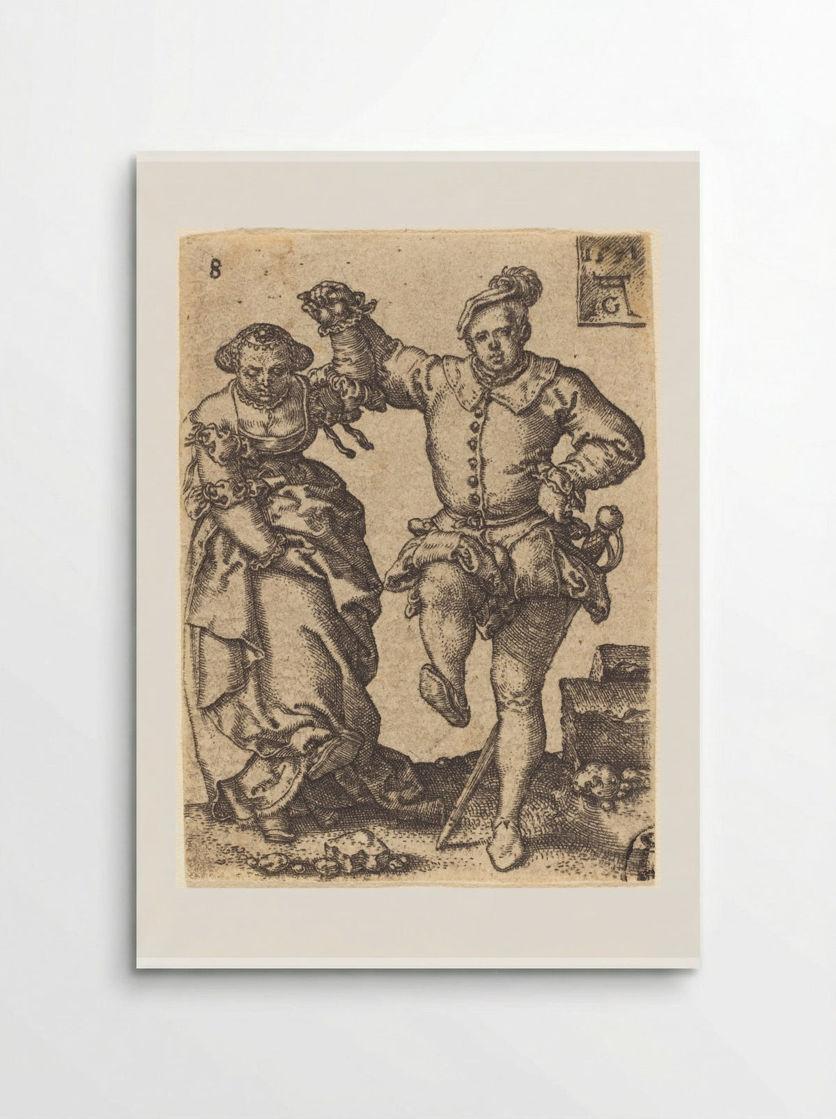 Dancing Couple - Heinrich Aldegrever - Poster