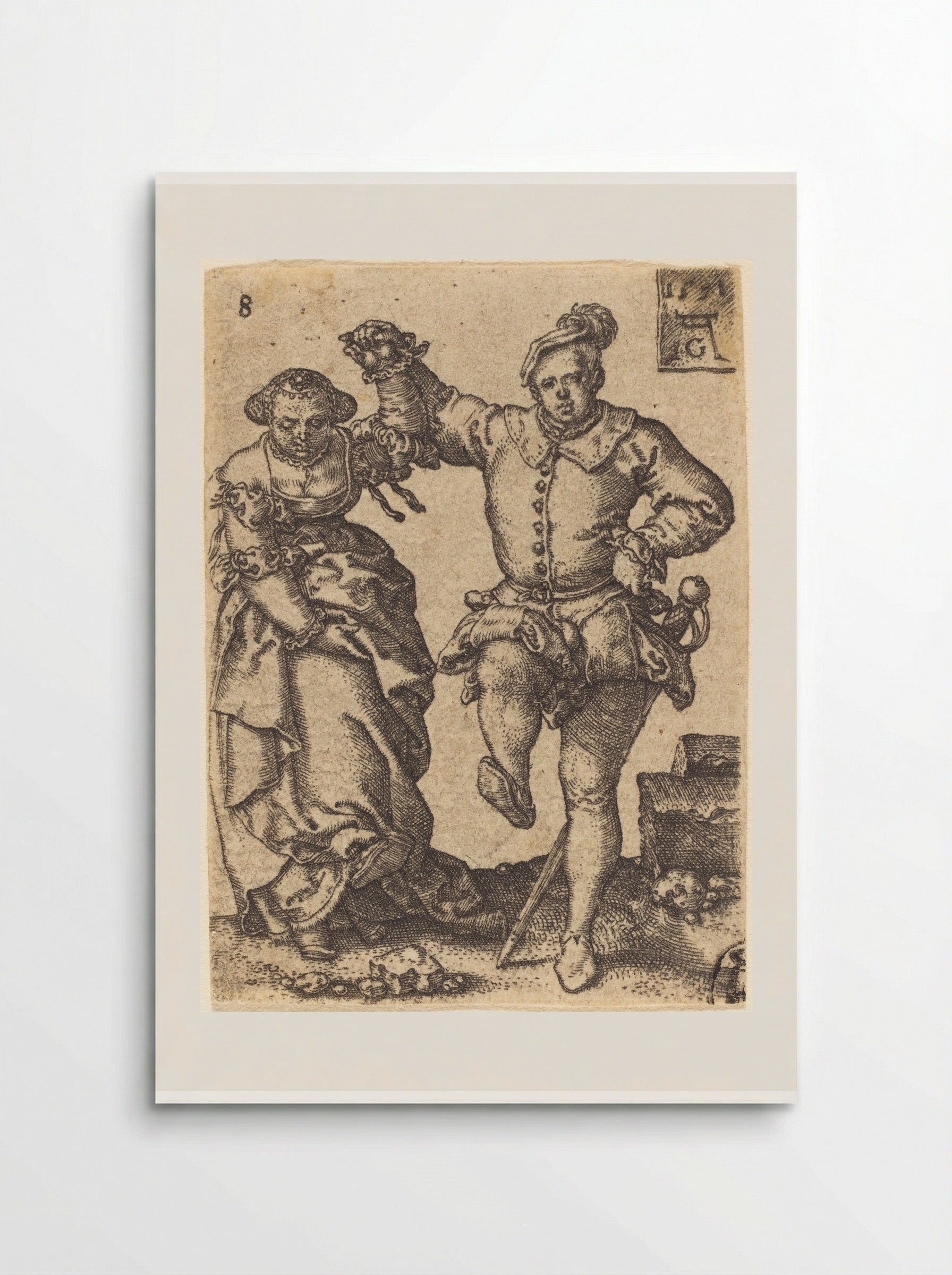Dancing Couple - Heinrich Aldegrever - Poster