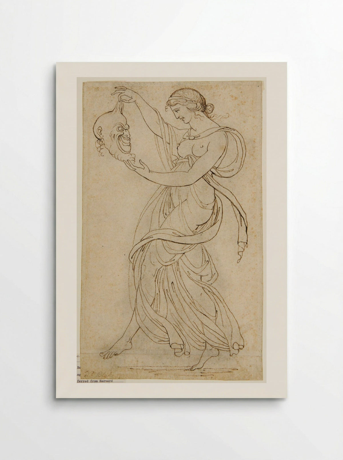 Dancing Figure Holding a Mask - William Blake - Poster