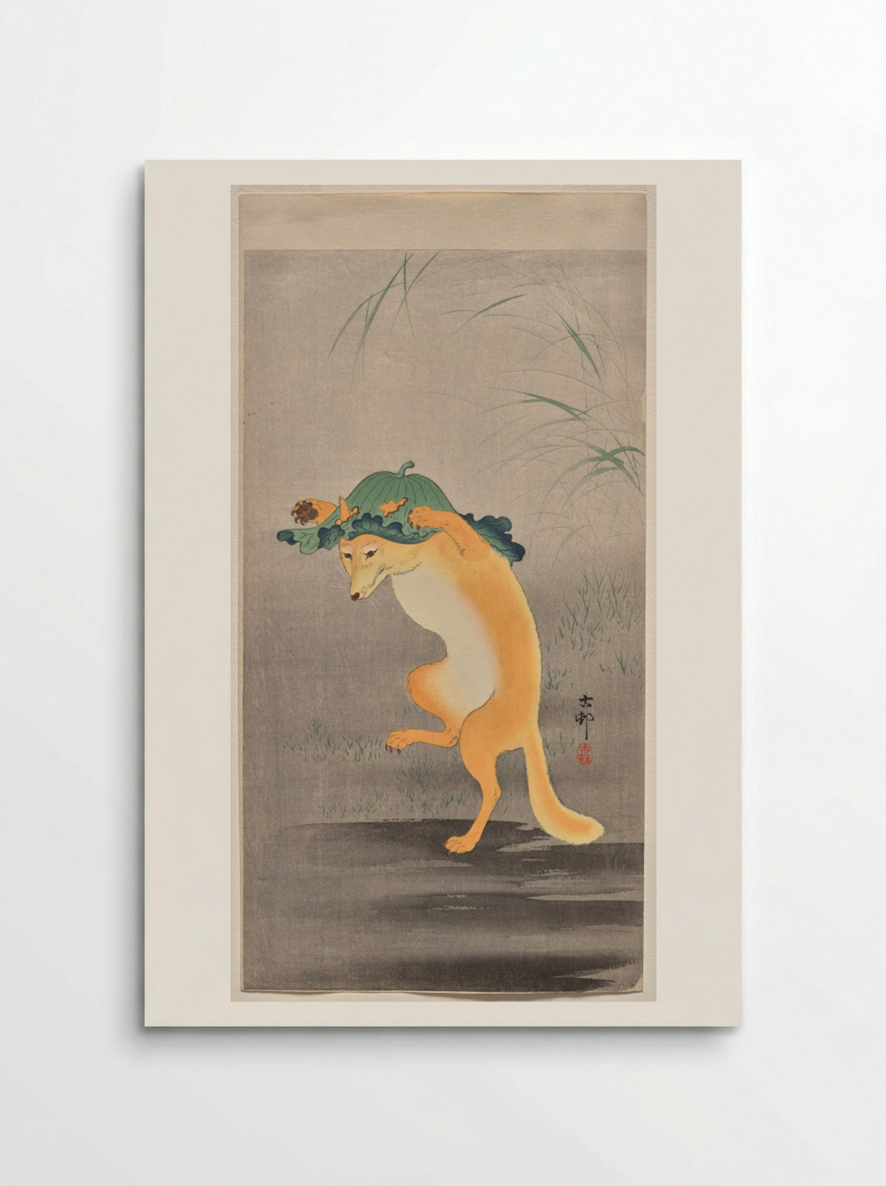 Dancing Fox - Ohara Koson - Poster