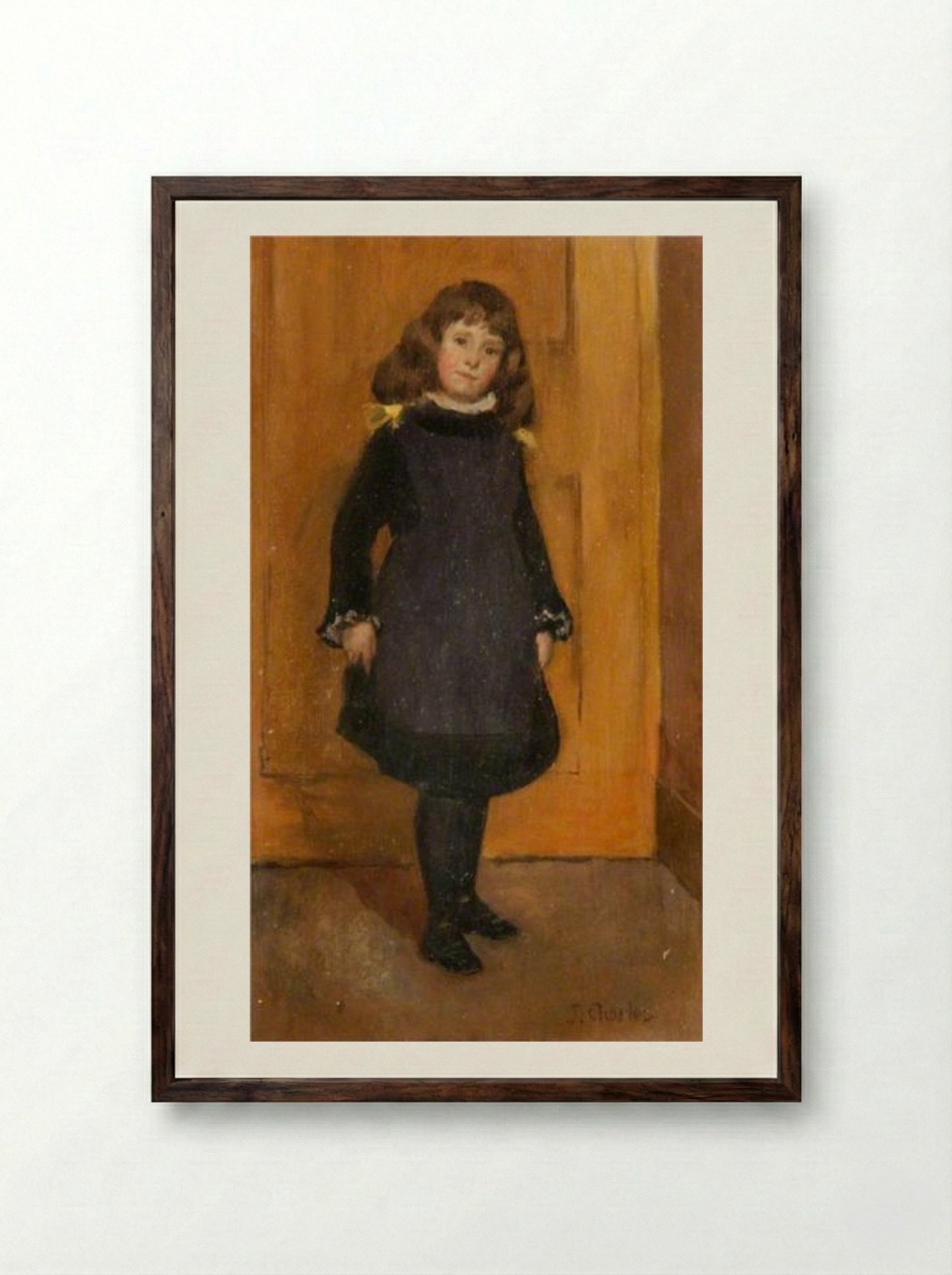 Dancing Lesson - James Charles - Framed Print Dark Wood
