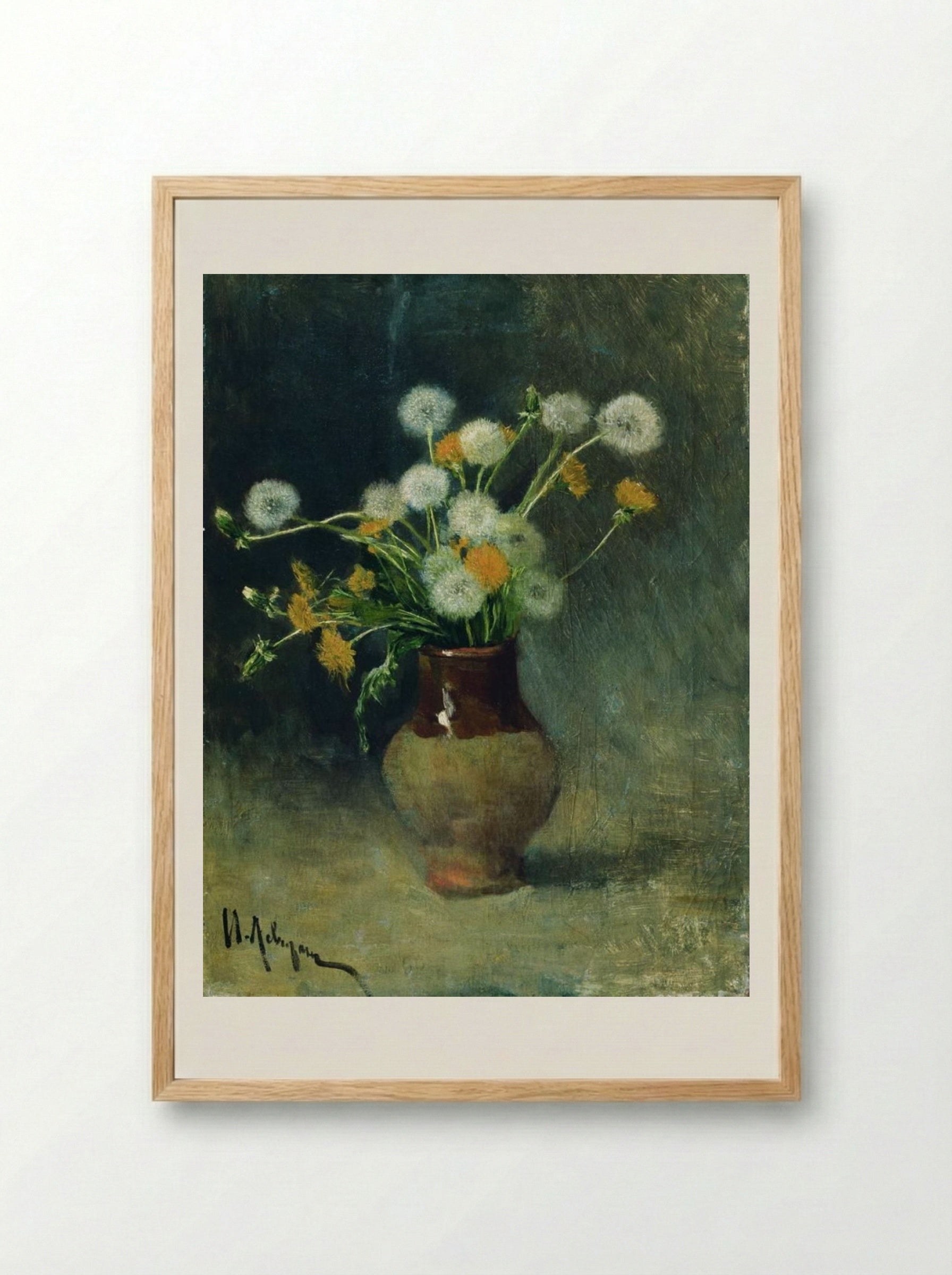 Dandelions - Isaac Levitan - Framed Print Wood