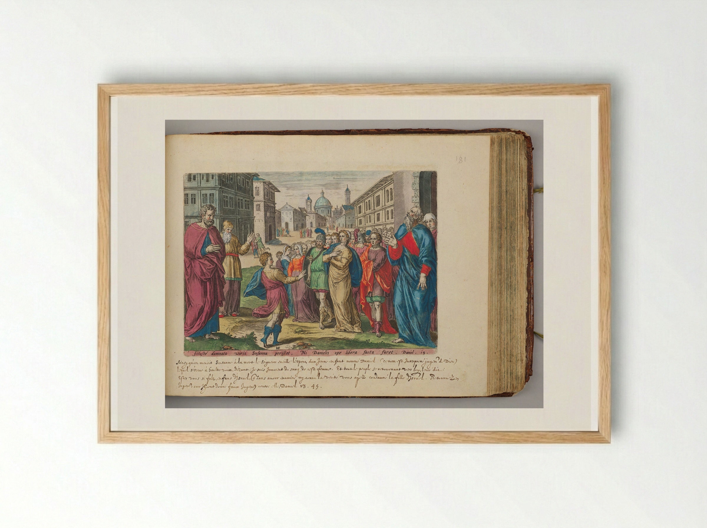 Daniel Intervening on Behalf of Susanna - Hans Collaert the Elder - Framed Print Wood