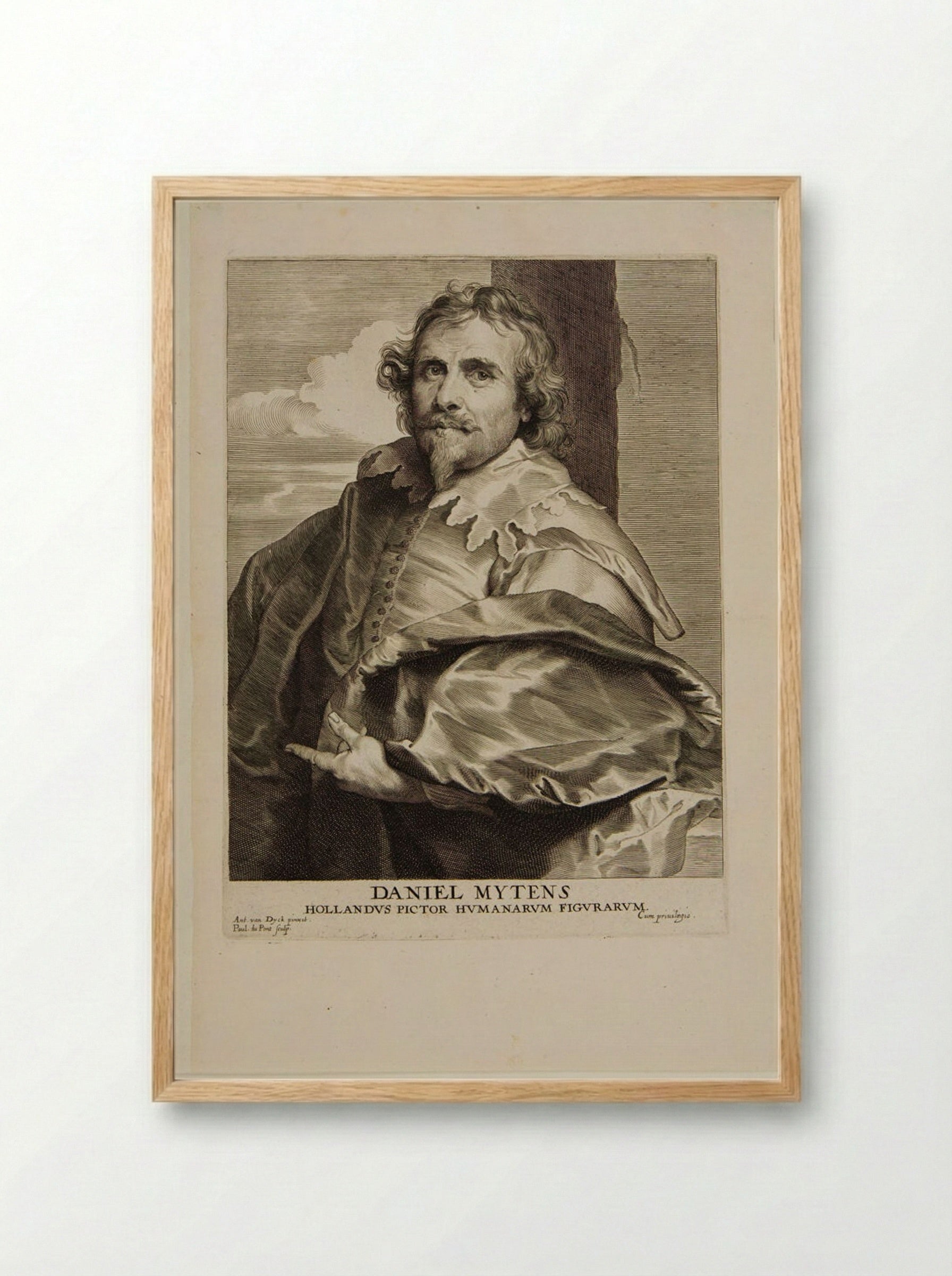Daniel Mytens, the Elder - Paulus Pontius - Framed Print Wood