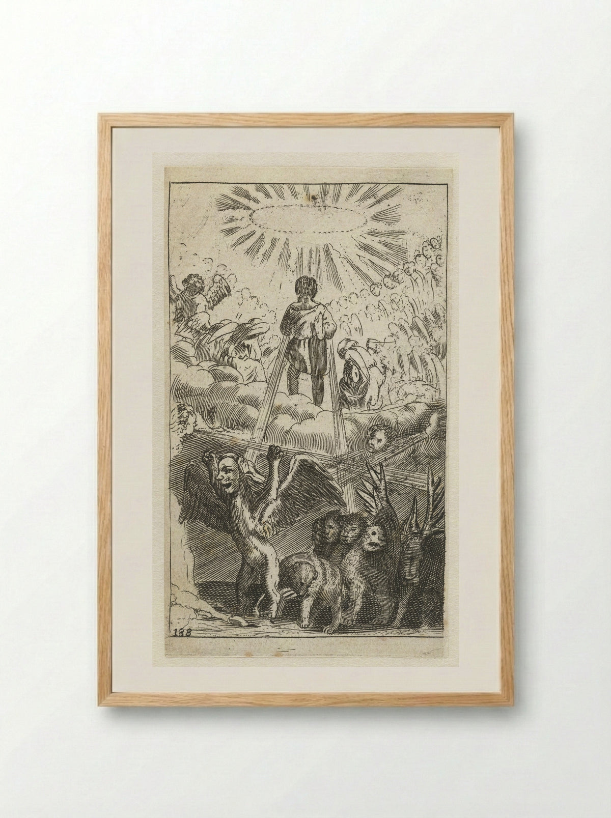 Daniel's Vision of the Four Beasts - Salomon Italia - Framed Print Wood