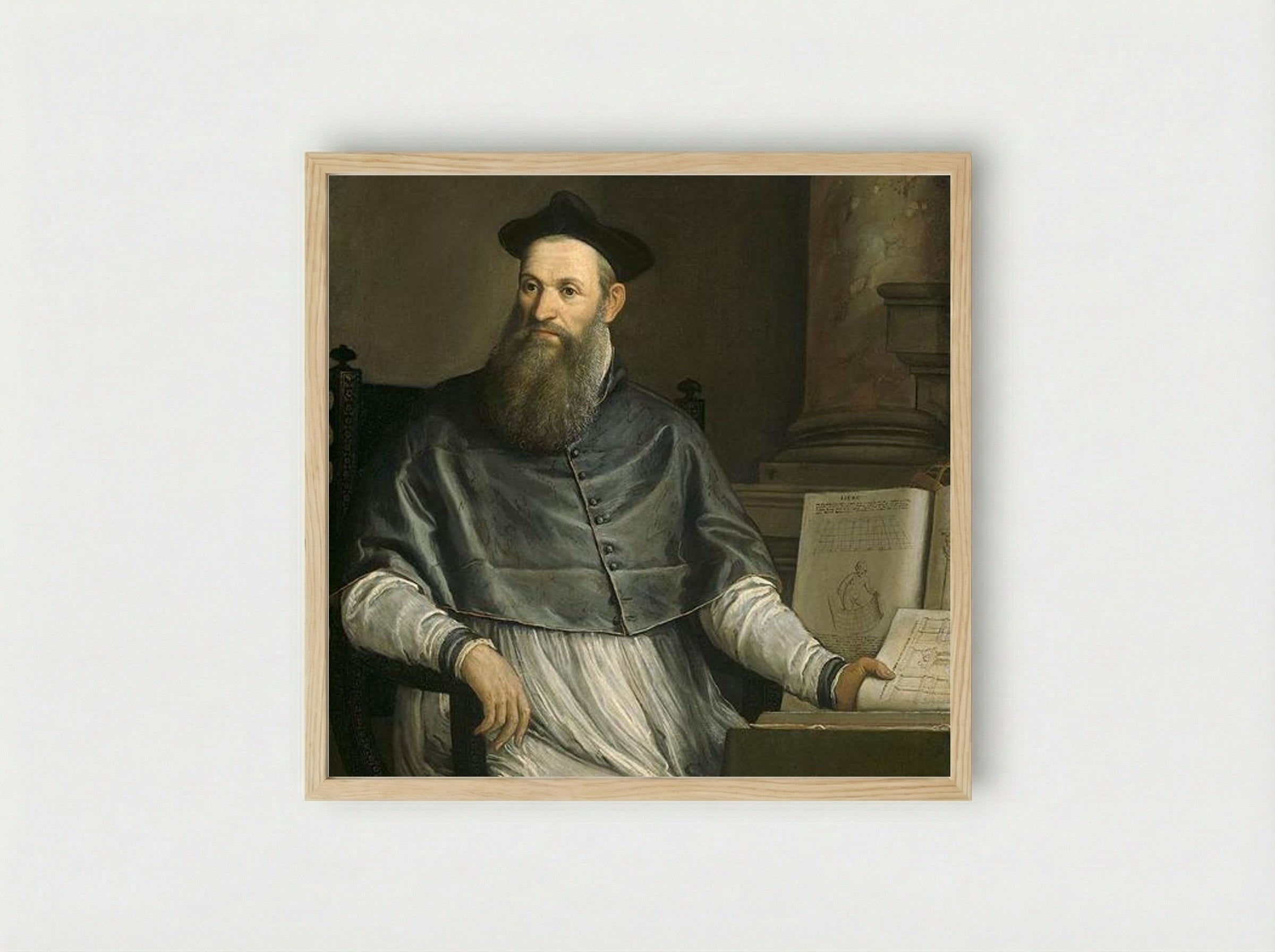 Daniele Barbaro - Paolo Veronese - Framed Print Wood