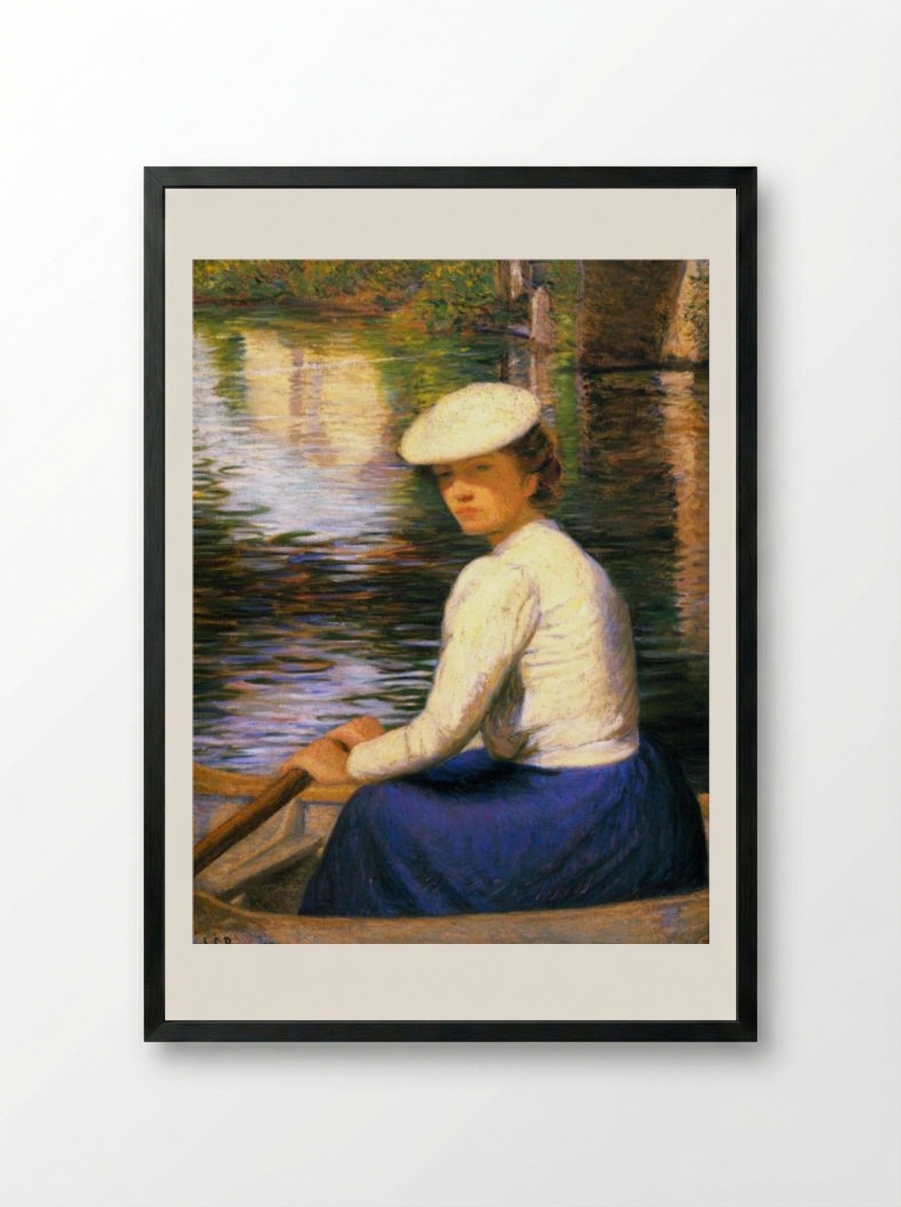 Dans un Bateau (In a Boat) - Lilla Cabot Perry - Framed Print Black