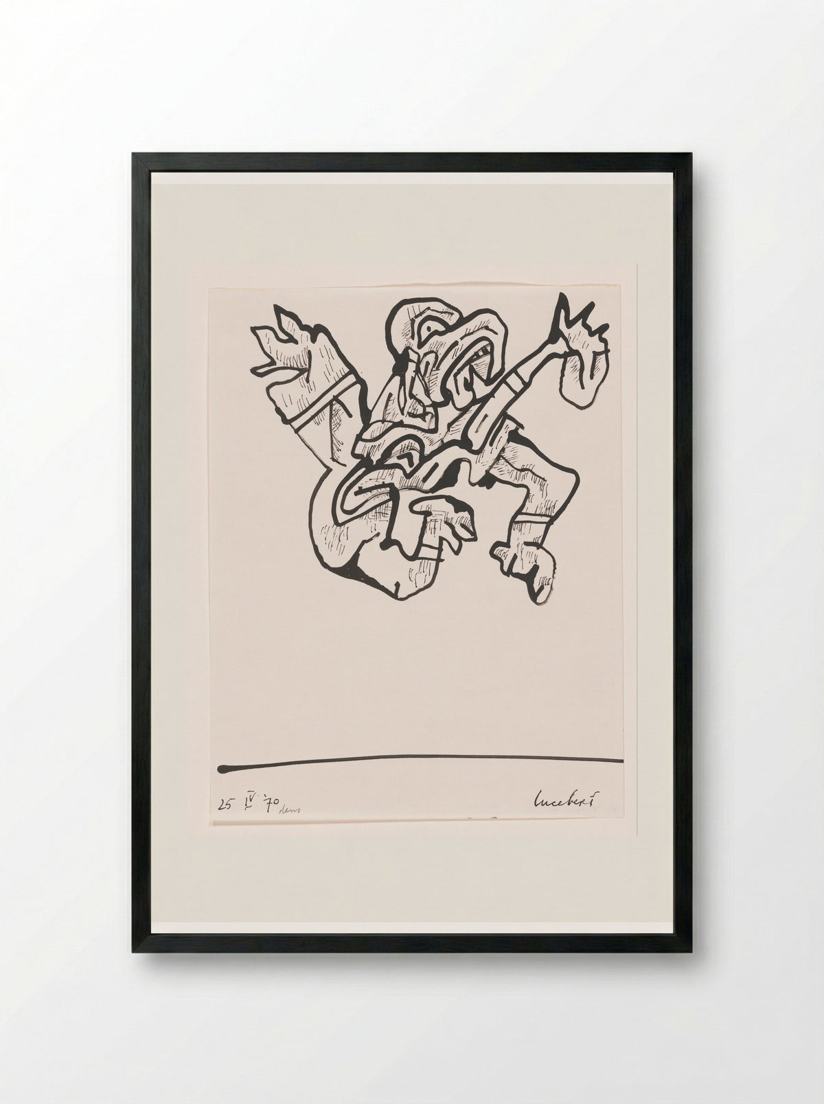 Dans - Lucebert - Framed Print Black