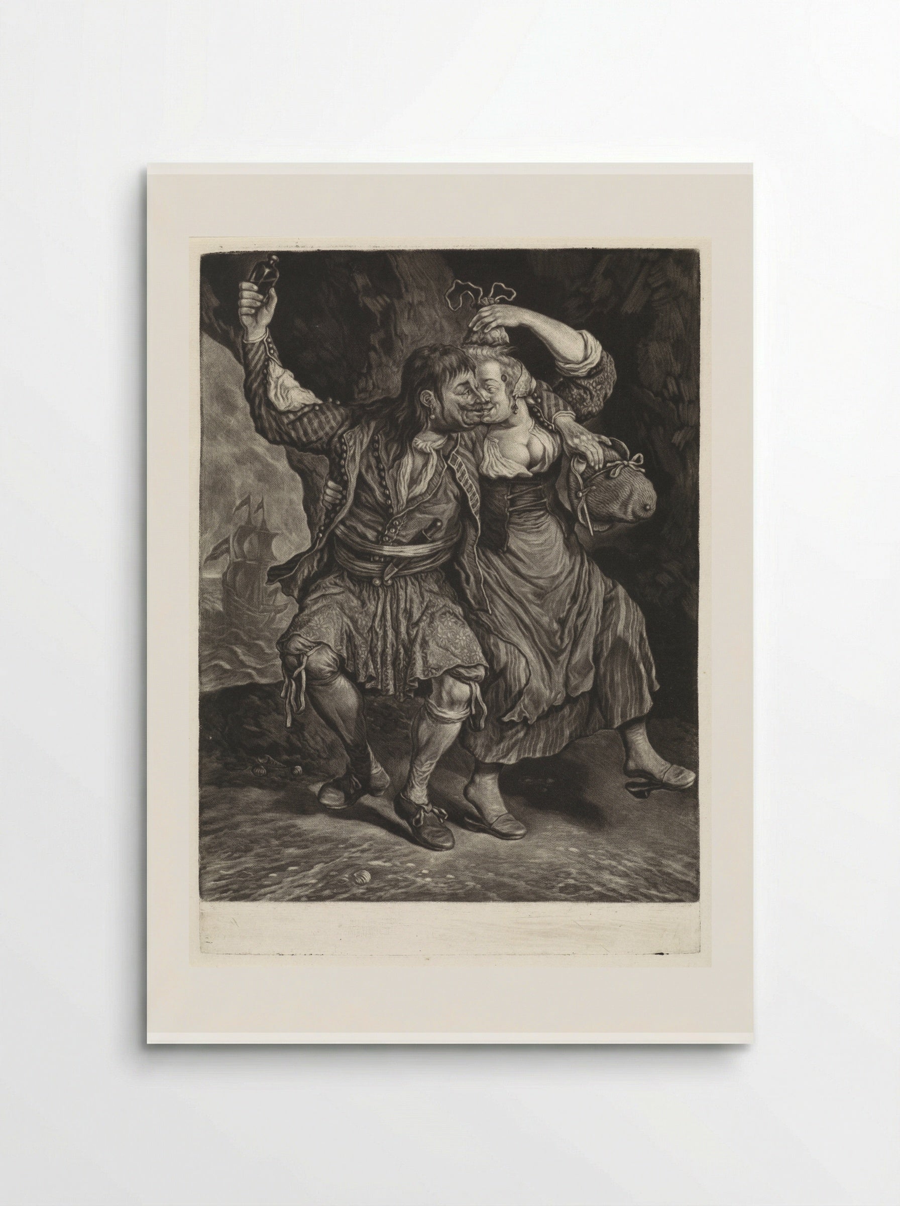 Dansend paar (Dancing Couple) - Cornelis Dusart - Poster