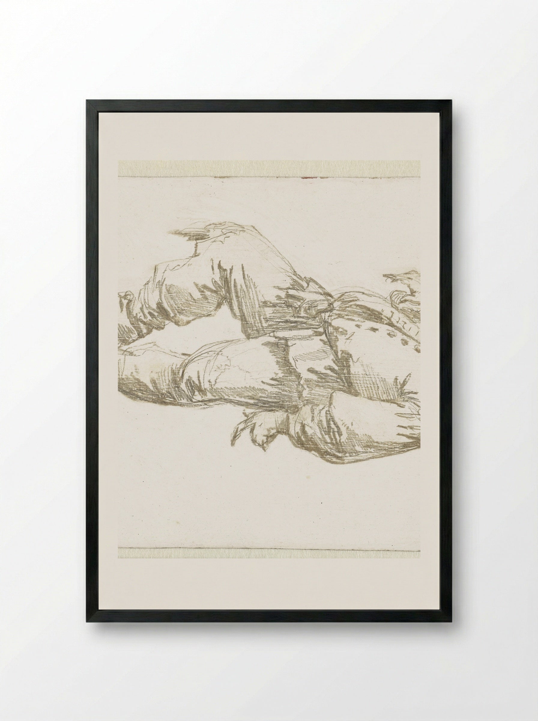 Dansende boer (Dancing Peasant) - Andries Both - Framed Print Black