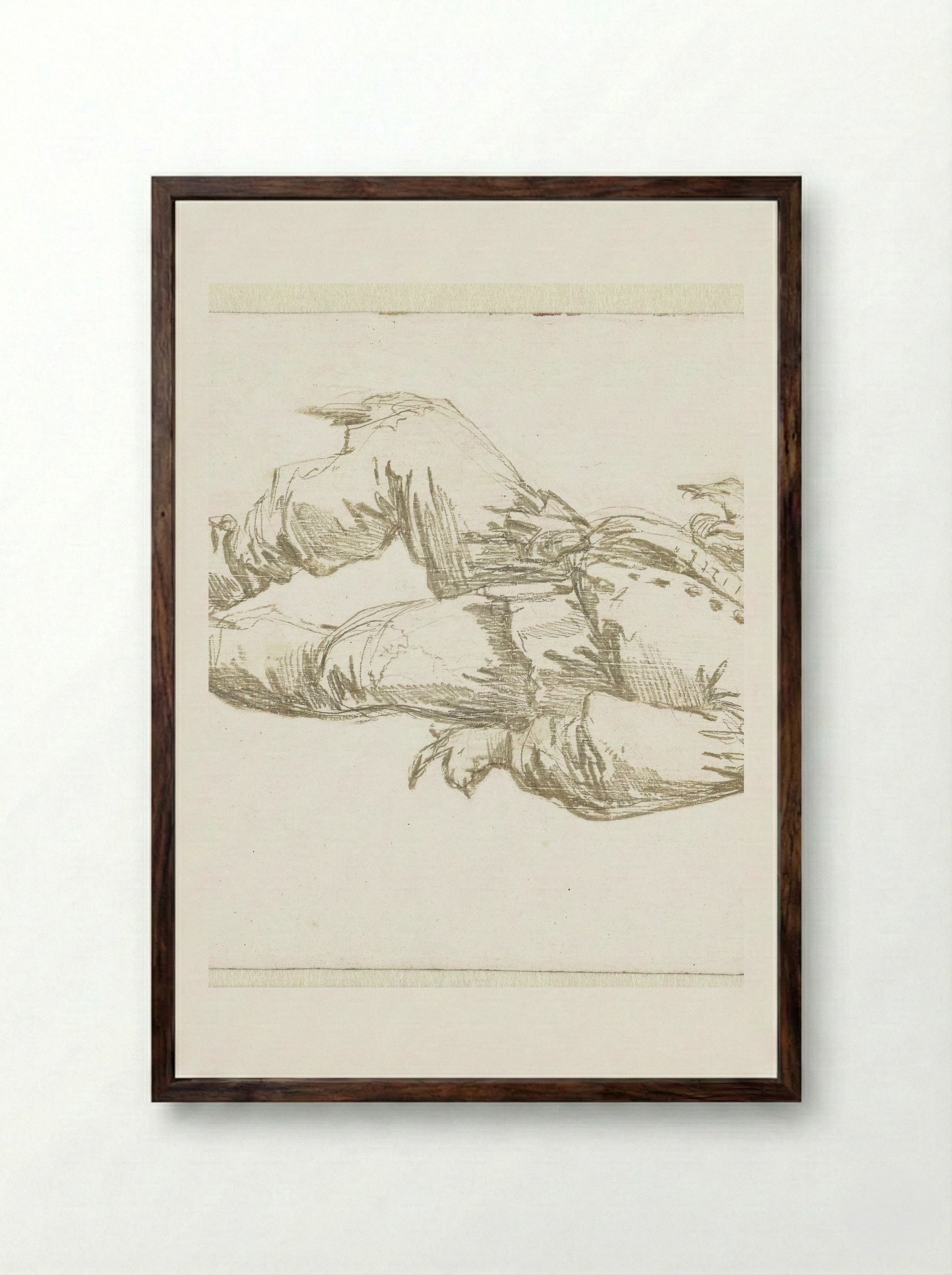 Dansende boer (Dancing Peasant) - Andries Both - Framed Print Dark Wood