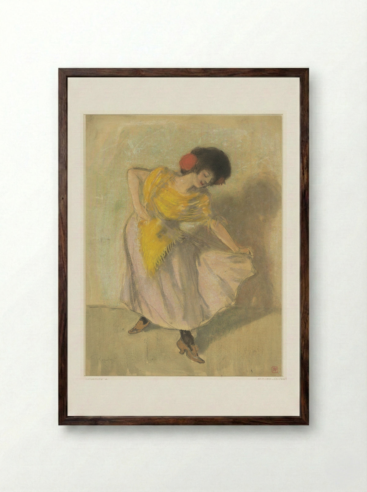 Danseres - Armand Rassenfosse - Framed Print Dark Wood