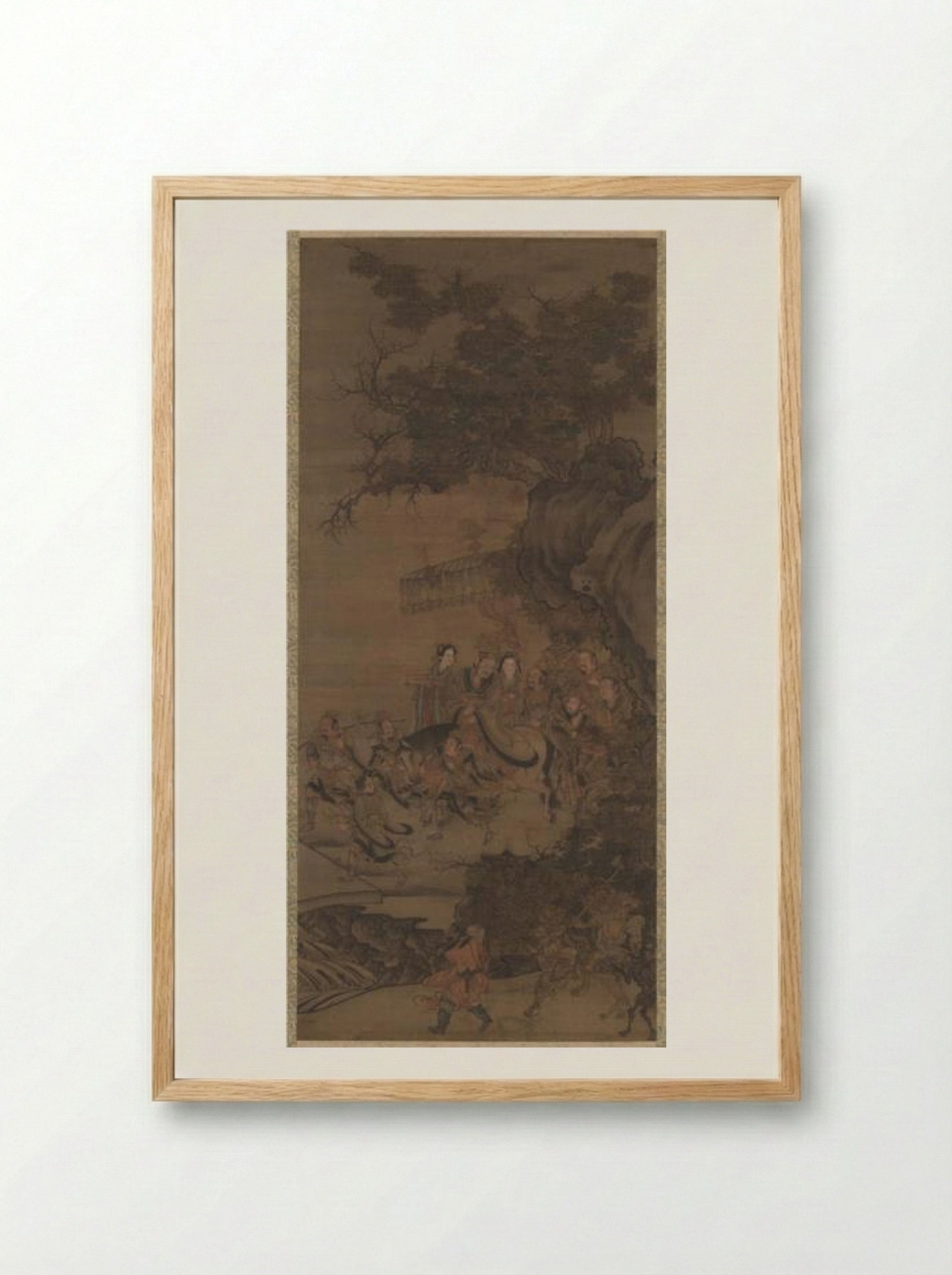 Daoist Deity of Earth - Wu Daozi - Framed Print Wood