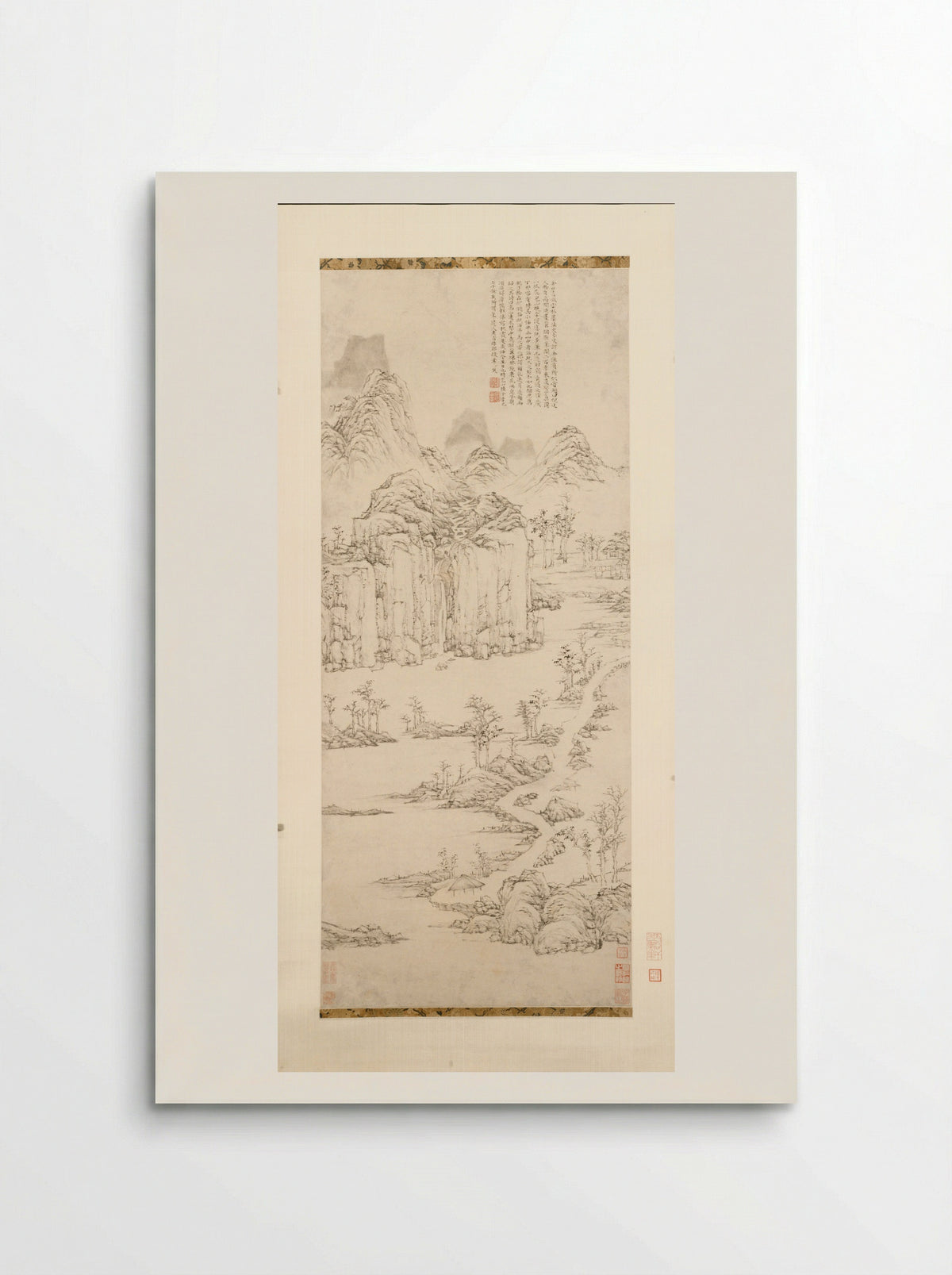 Daoist Retreat in Mountain and Stream - Lu Zhi - Poster