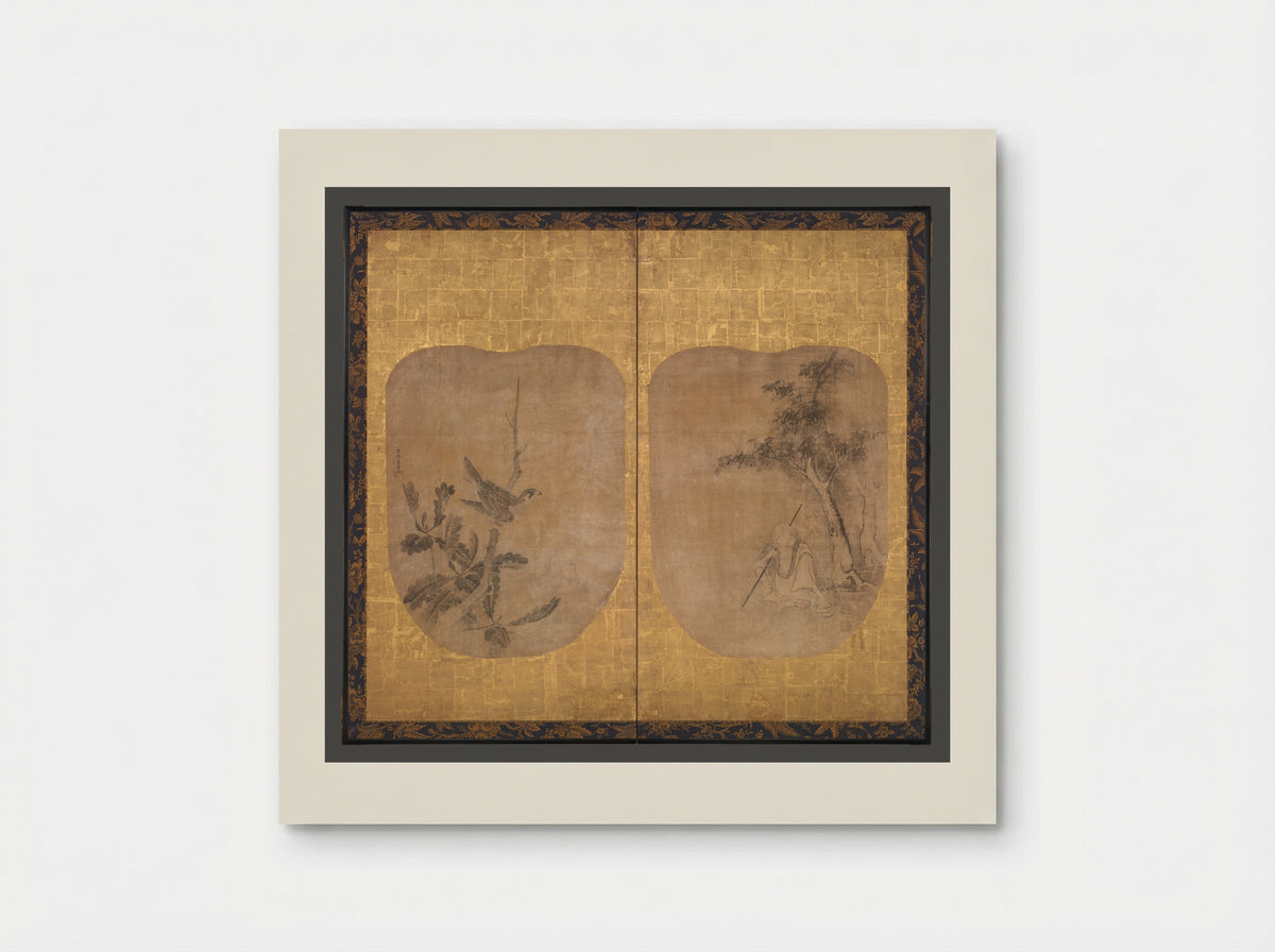 Daoist Sage and Hawk - Soga Nichokuan - Poster