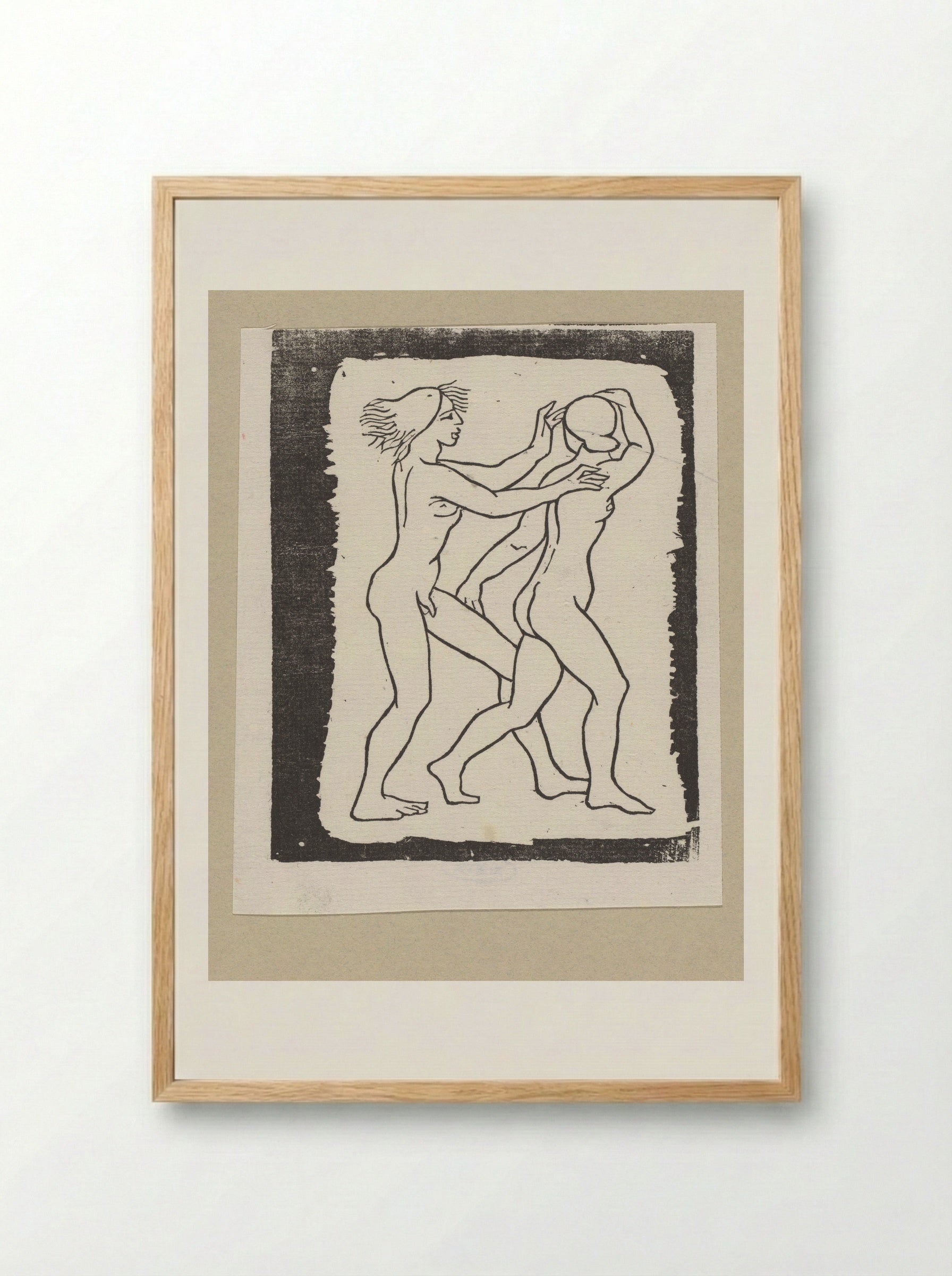 Daphnis Pursuing Chloe - Aristide Maillol - Framed Print Wood