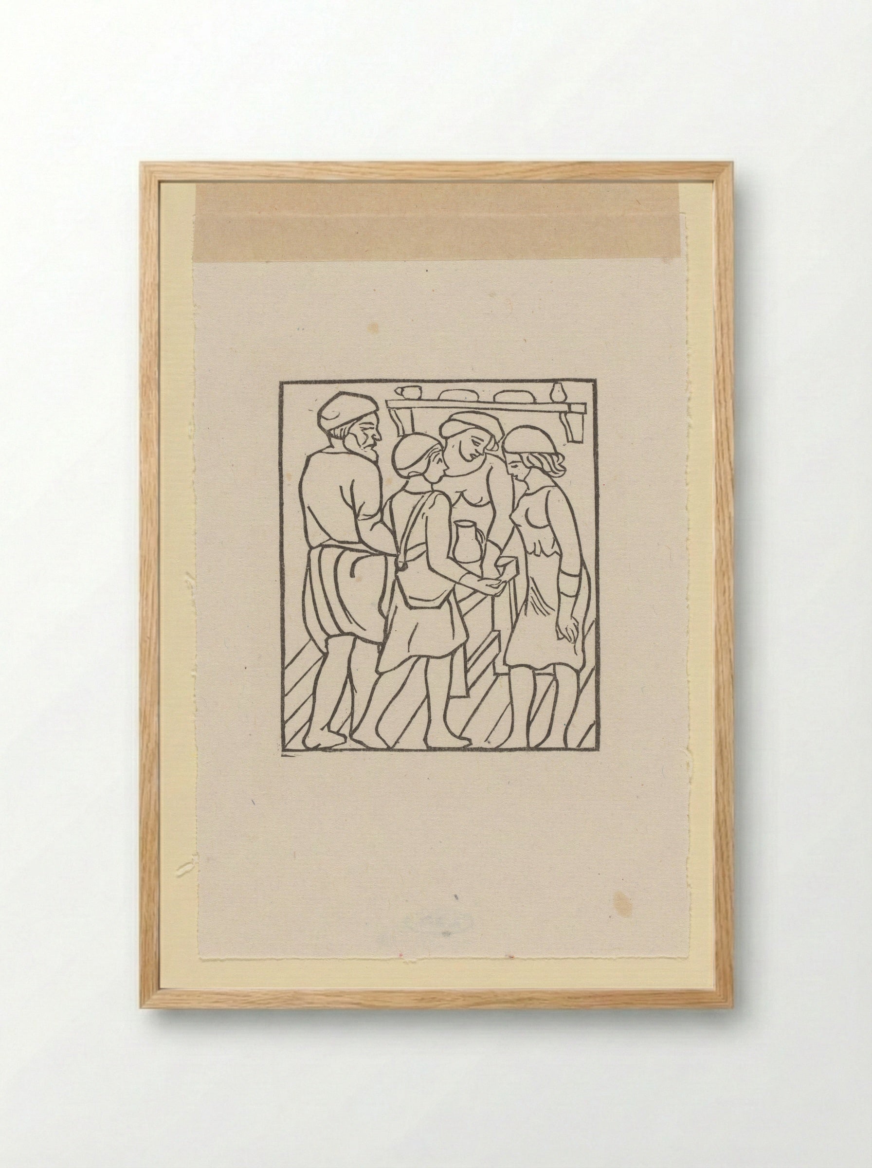 Daphnis and Chloe in the House of Dryas - Aristide Maillol - Framed Print Wood