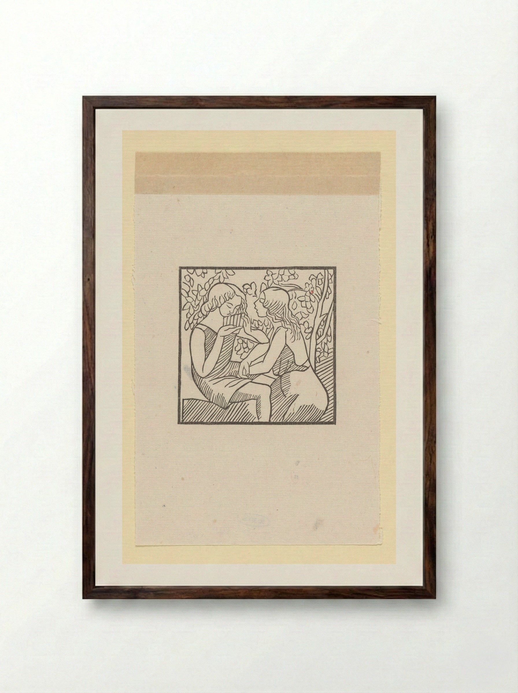 Daphnis and Chloe - Aristide Maillol - Framed Print Dark Wood