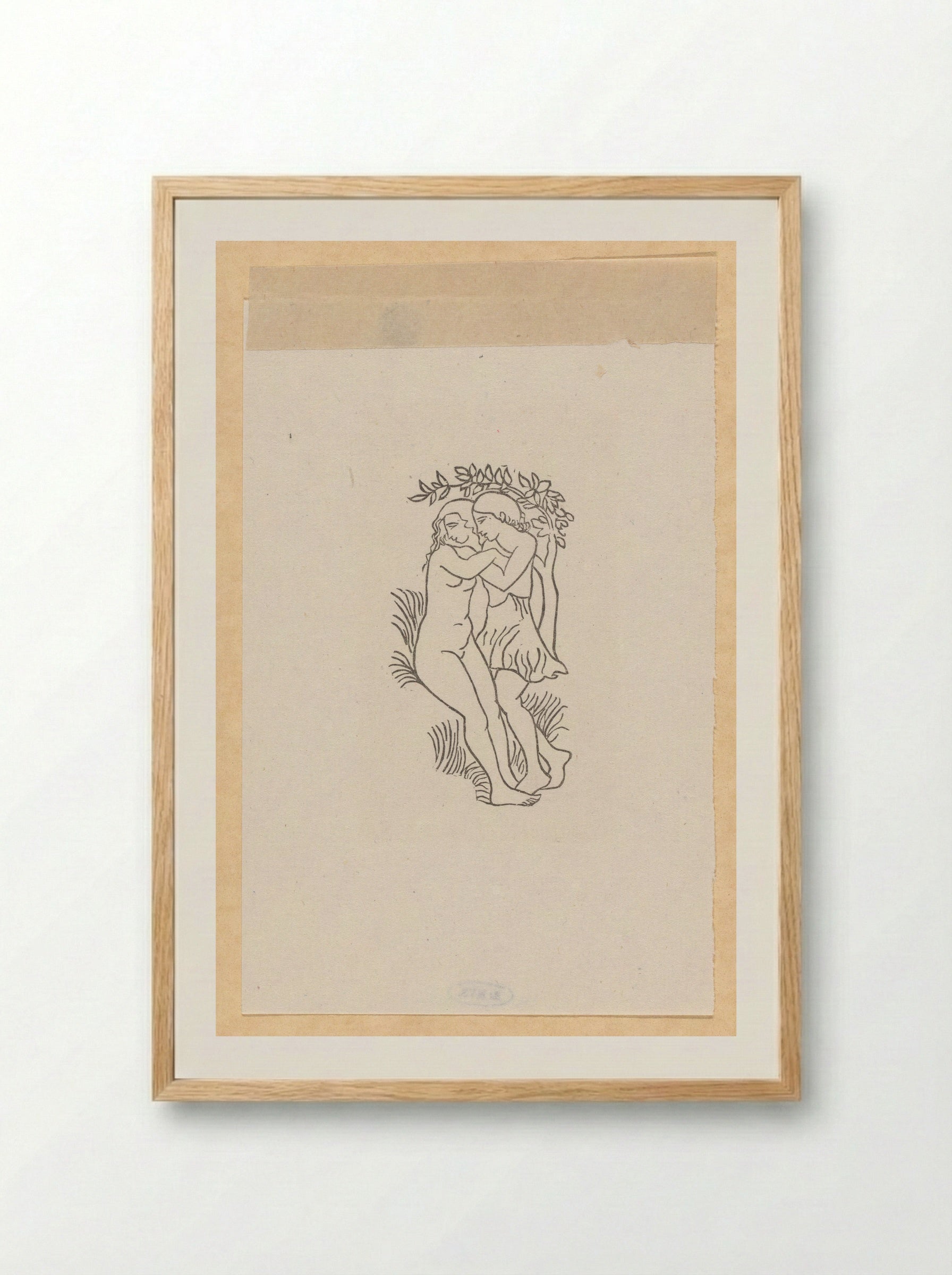 Daphnis and Chloe - Aristide Maillol - Framed Print Wood