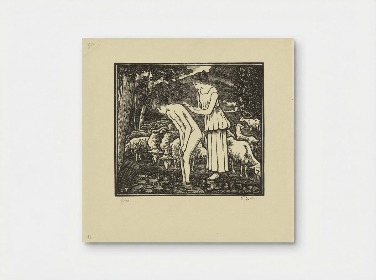 Daphnis and Chloe - Lucien Pissarro - Poster